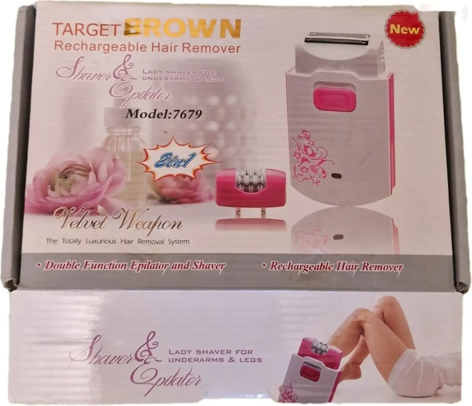 Эпилятор ва Шейвери 2 дар 1 TARGET BROWN Модел 7679 Сирри пӯсти ҳамвор — фото 2