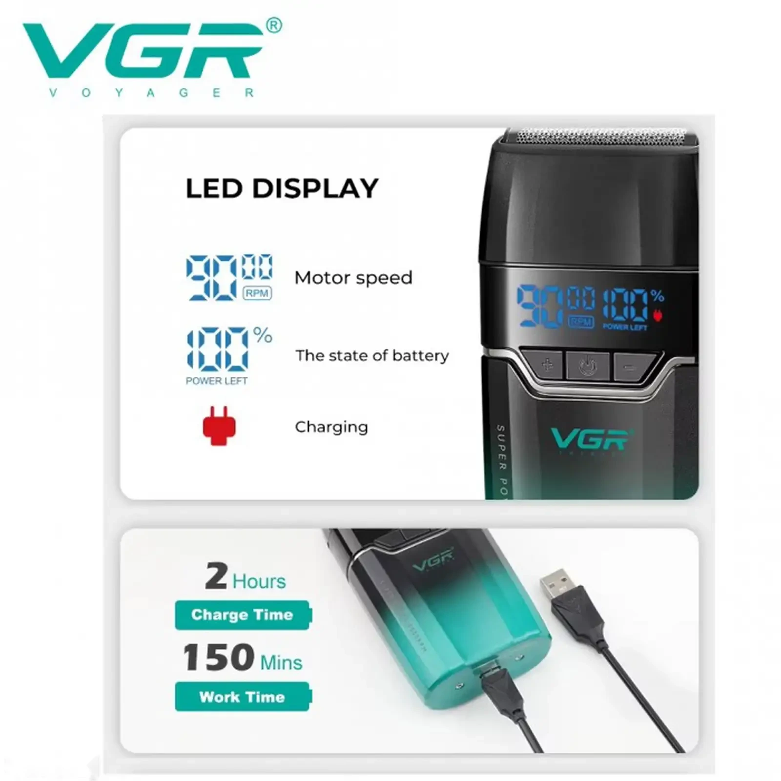 VGR V-308 Риштароши касбӣ бо иқтидори баланд 9000 RPM — фото 2