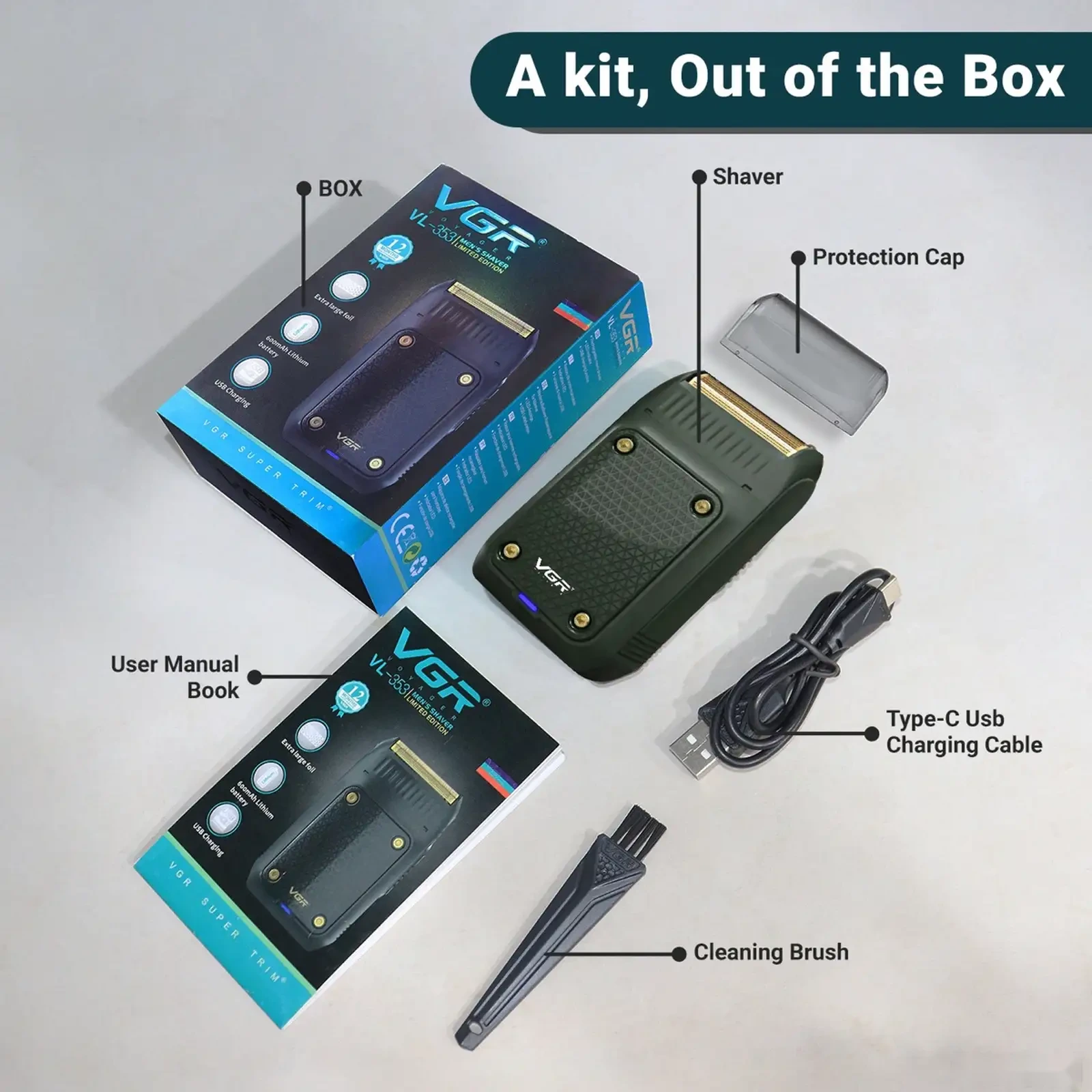 VGR V-353 Professional Shaver Сифати касбӣ дар дасти шумо — фото 4