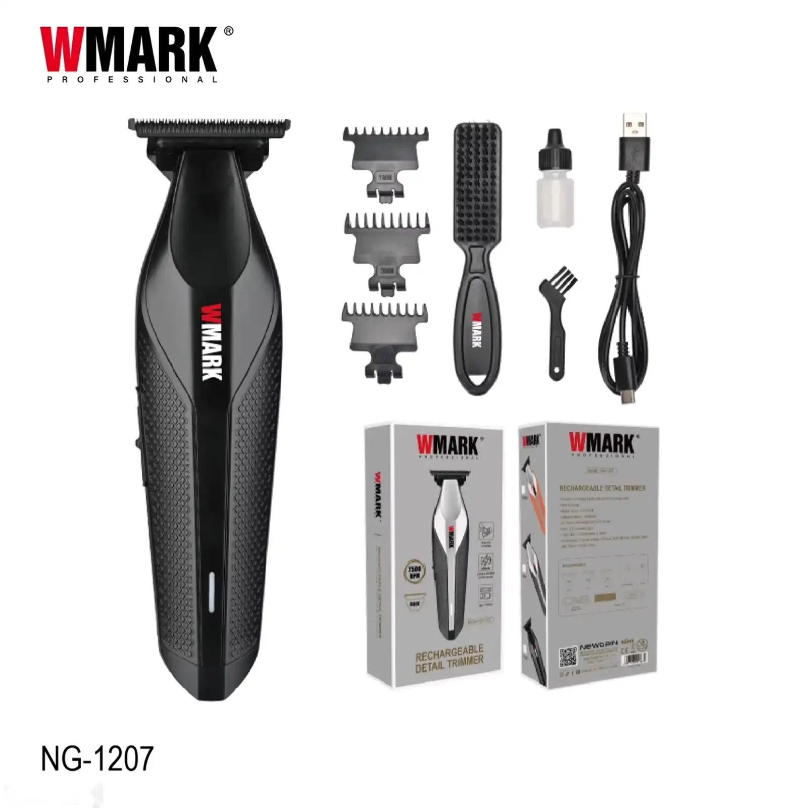 Триммери касбии WMARK NG-1207 Барои риш ва хаткунӣ Тример — фото 3