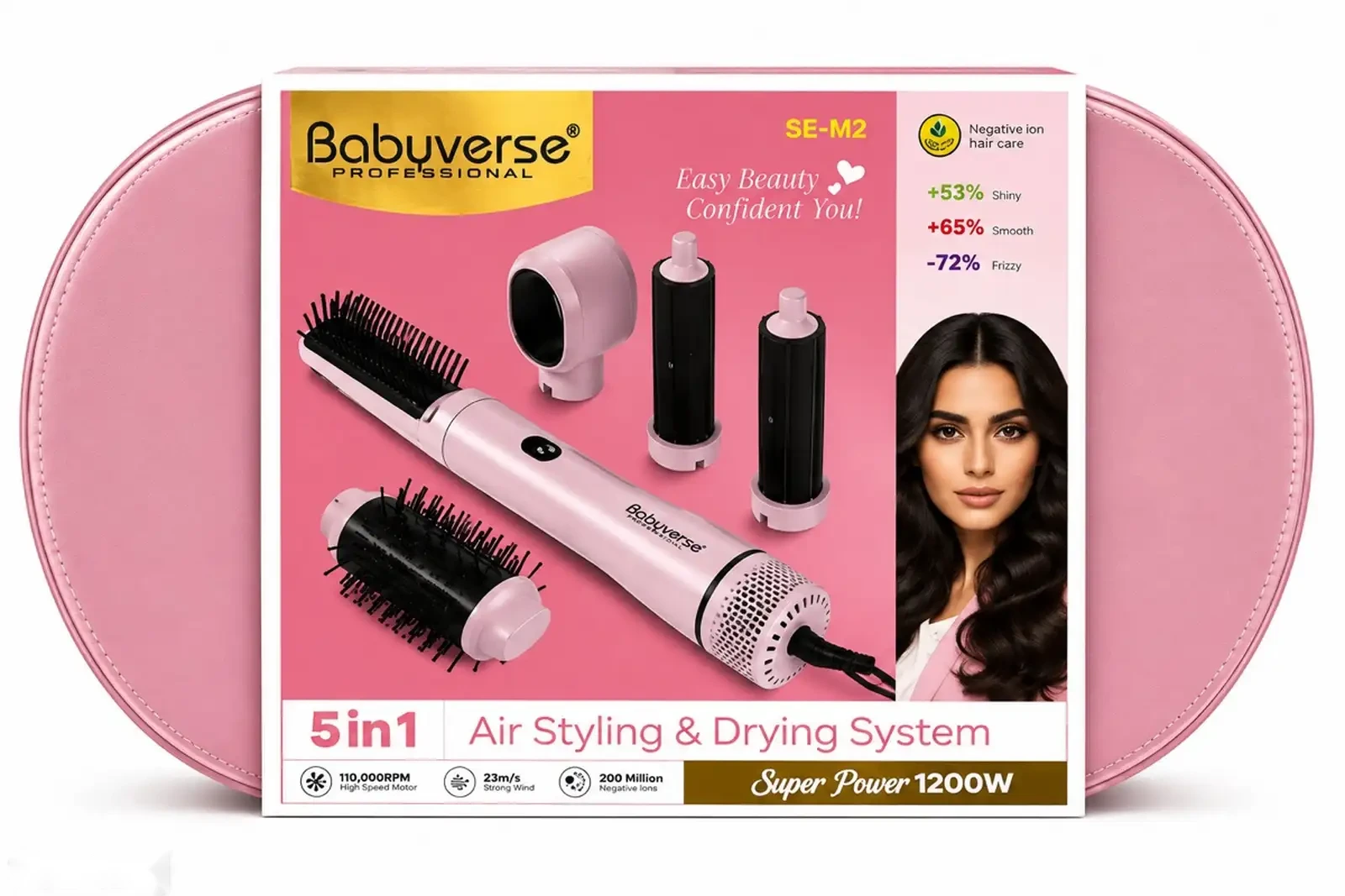 Фен-стайлер Babyverse Professional SE-M2 5in1 1200W Чехоли чармӣ — фото 2