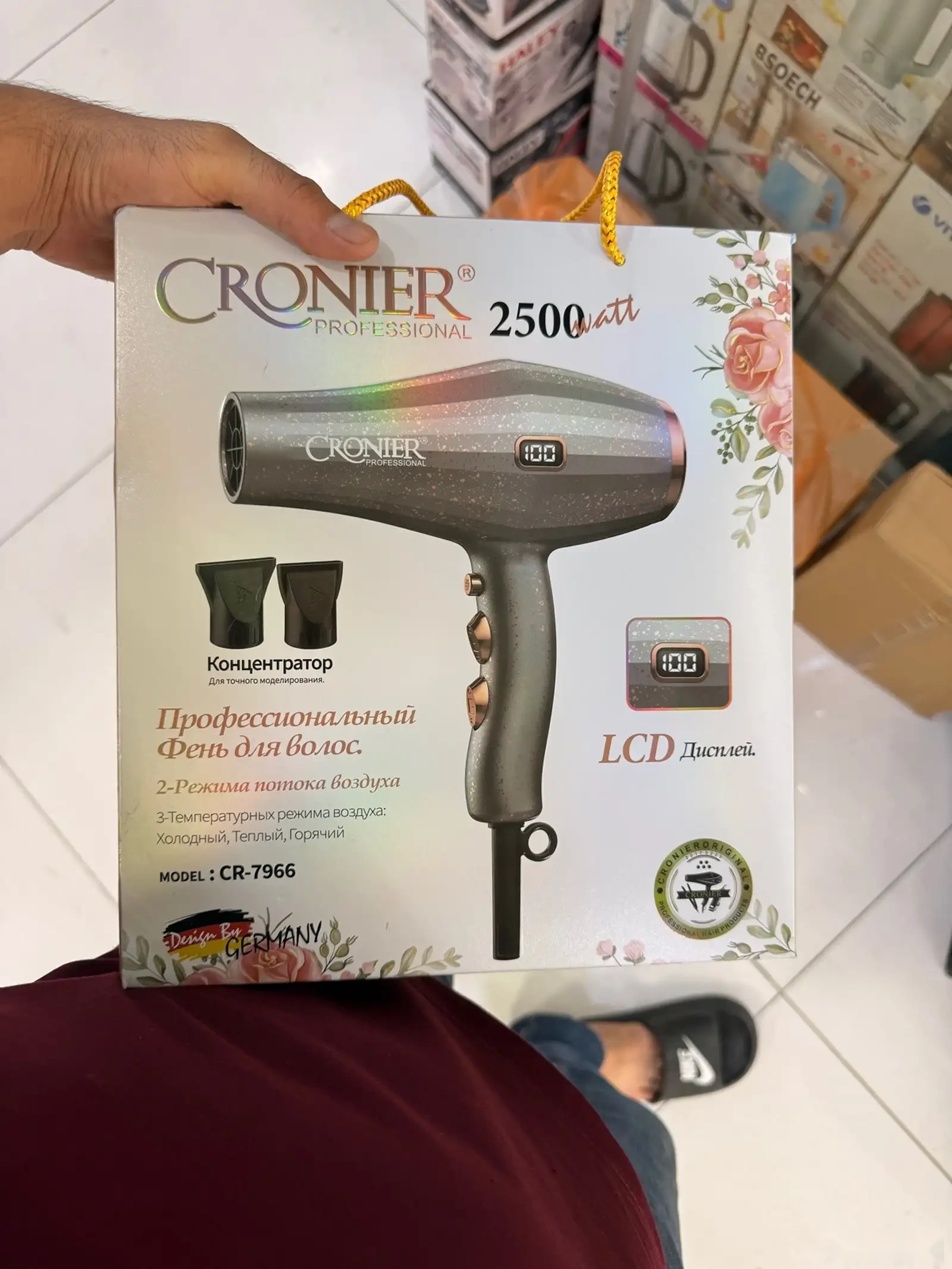 Фени касбӣ барои сохтани муй Cronier Professional 2500 Watt — фото 3