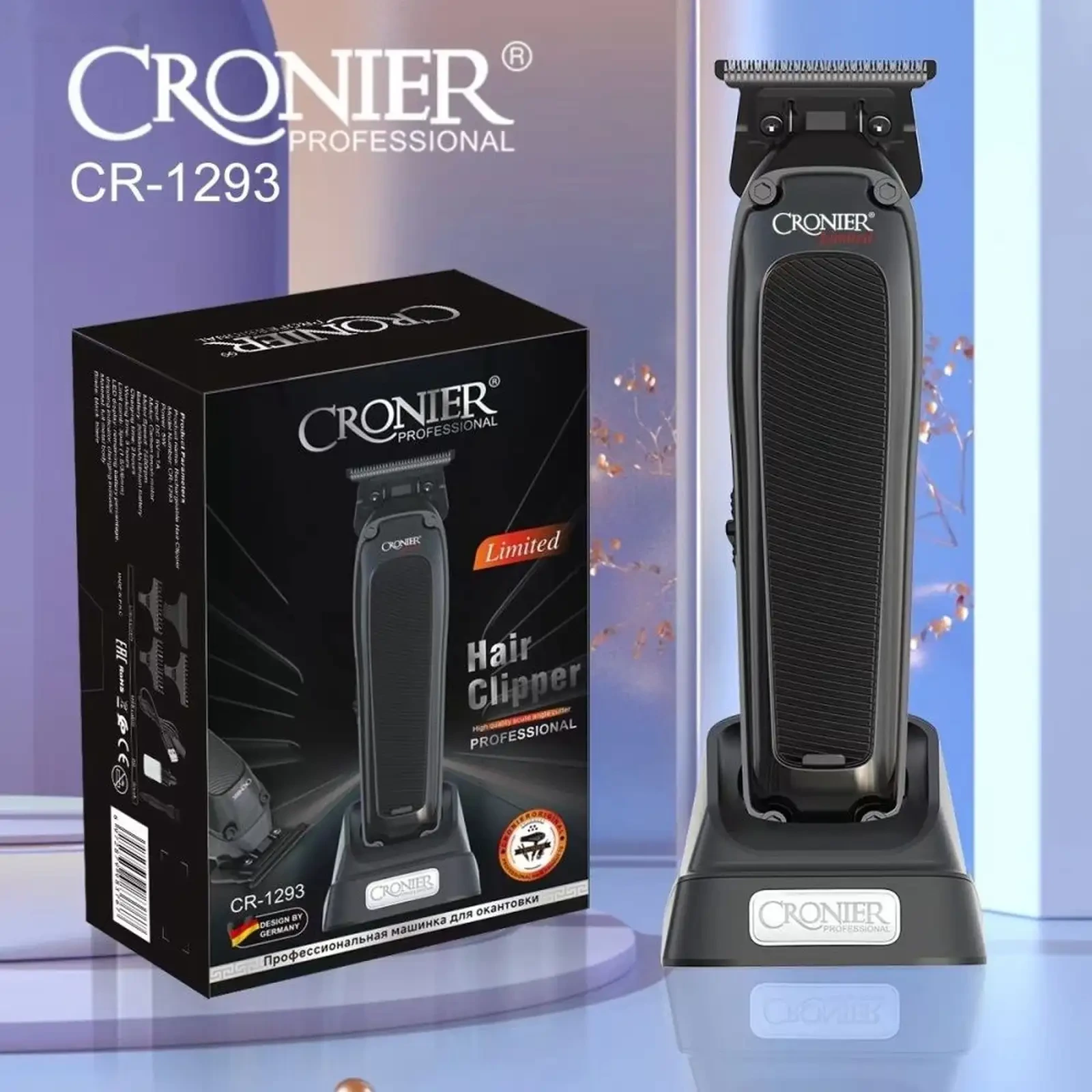Триммер ва Машинка барои ороиши ришу соч Cronier Professional CR-1293 Limited — фото 5