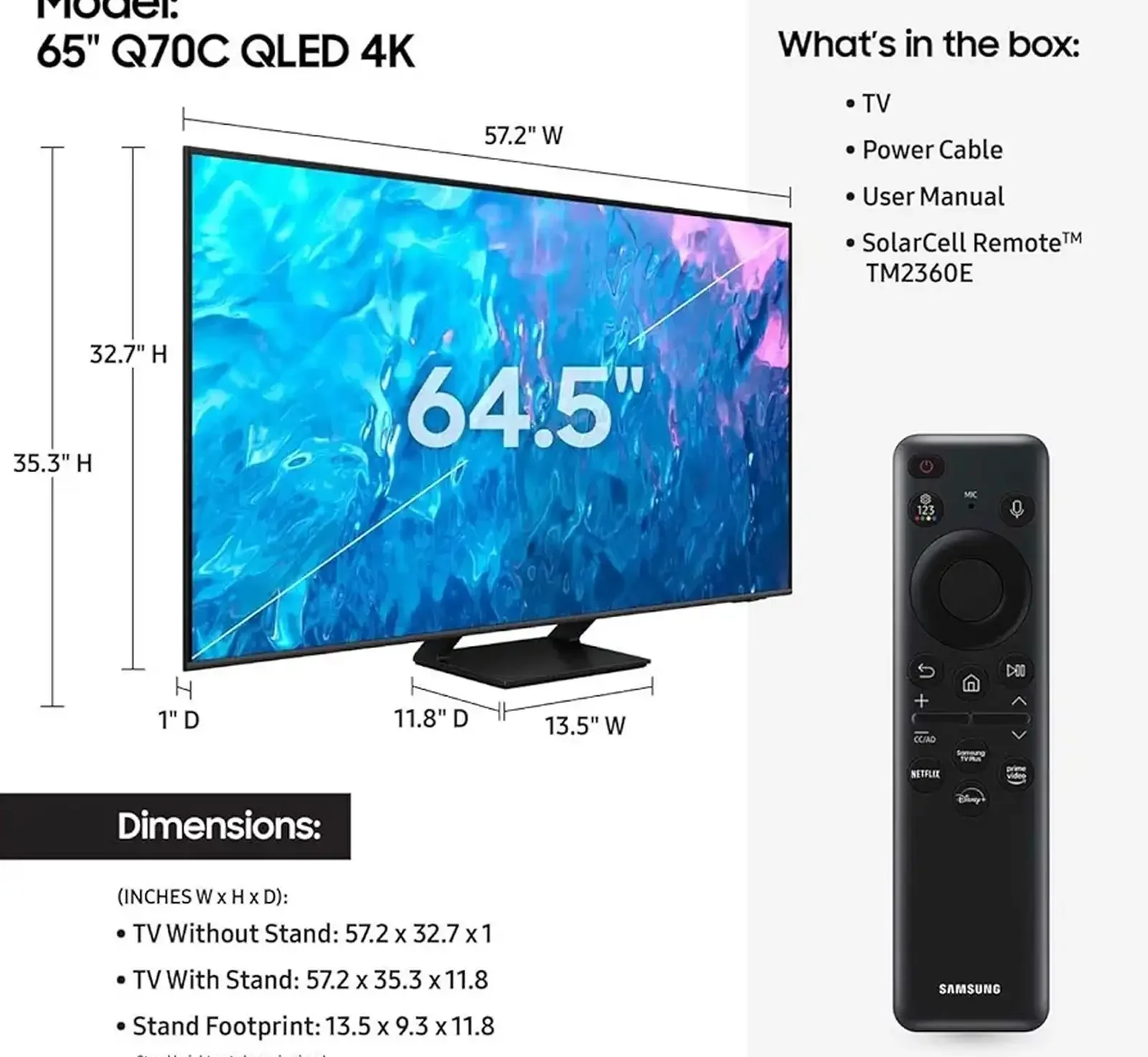 Телевизор Samsung 65Q70C