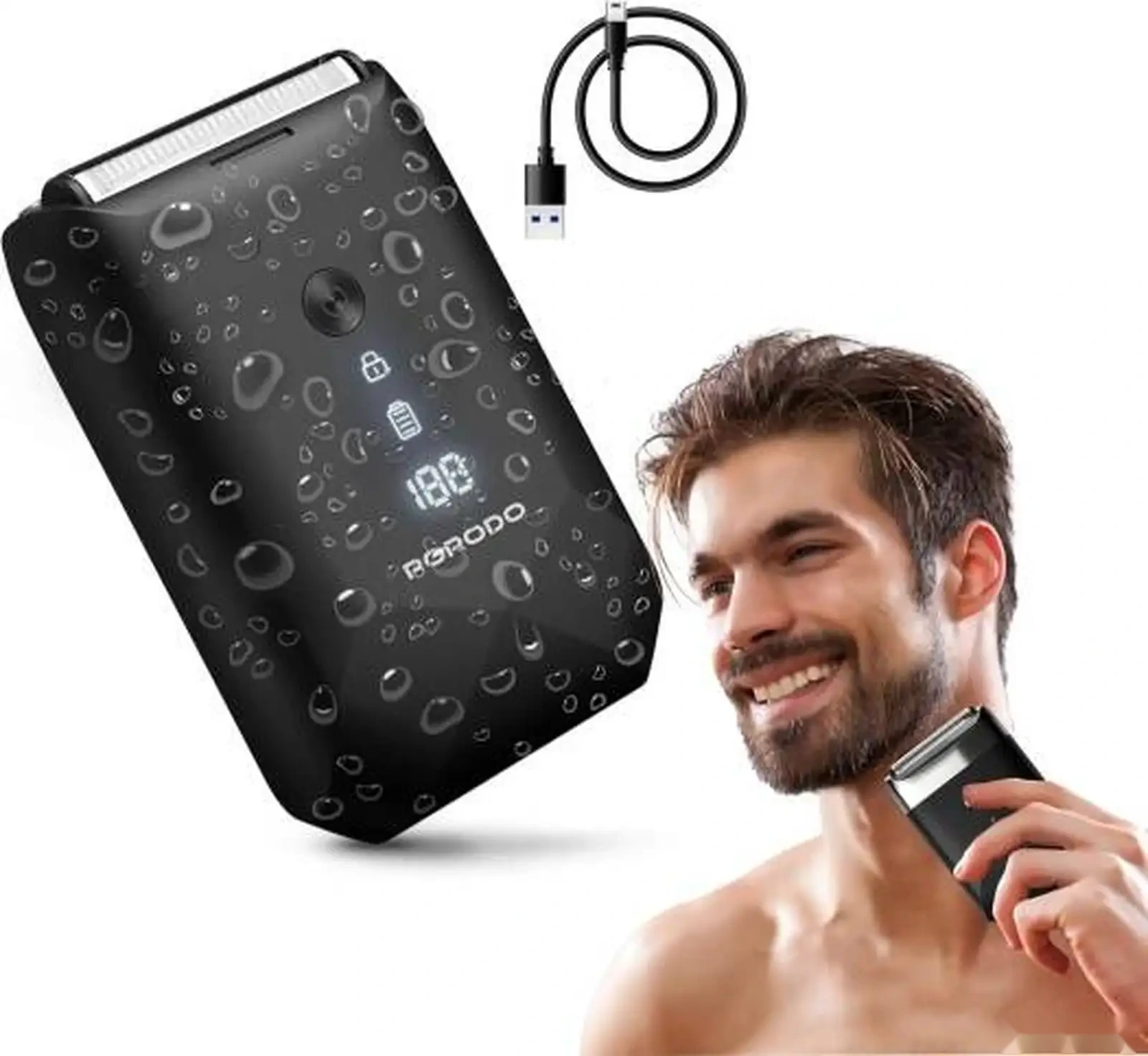 Электробритва Porodo Lifestyle IPX7 Portable Travel Shaver 600mAh — фото 3