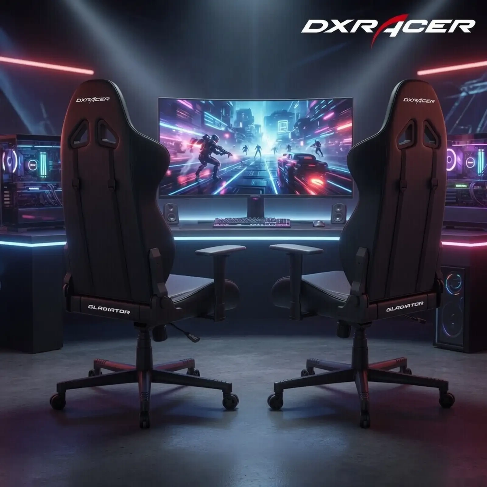 Игровое кресло DXRacer Gladiator G Series Black — фото 8