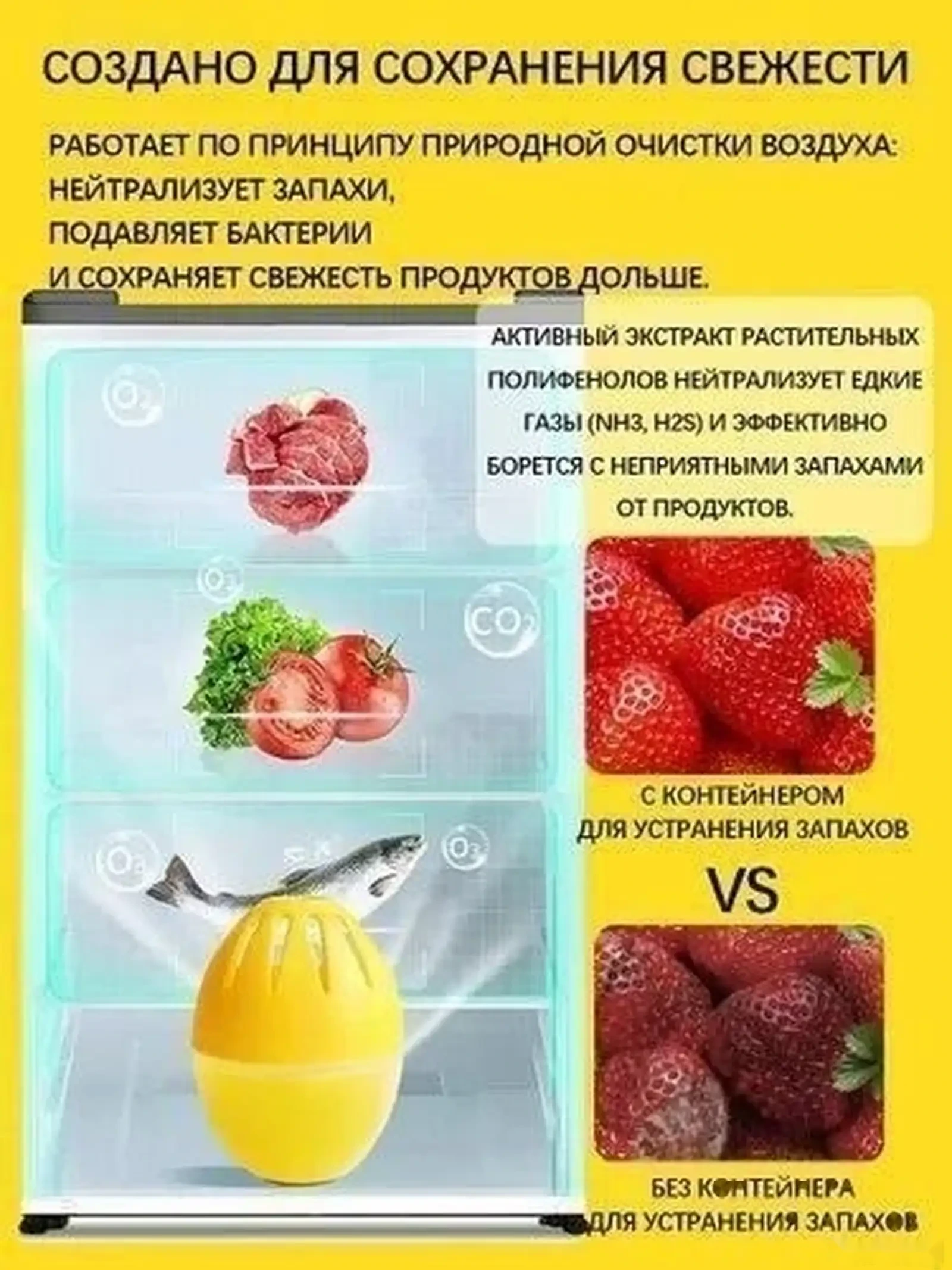 Поглотитель запаха для холодильника — фото 2