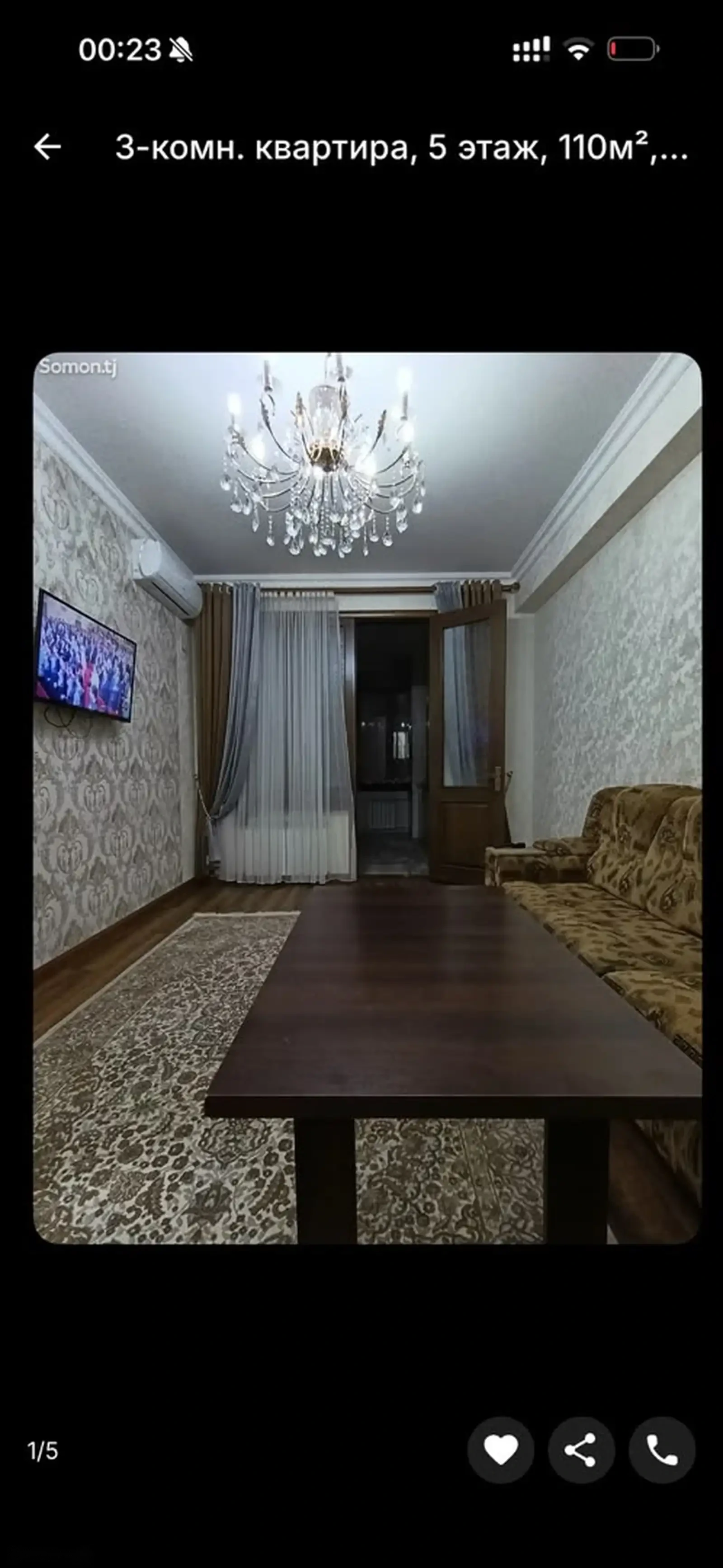 3-комн. квартира, 5 этаж, 110м², шохмансур — фото 3