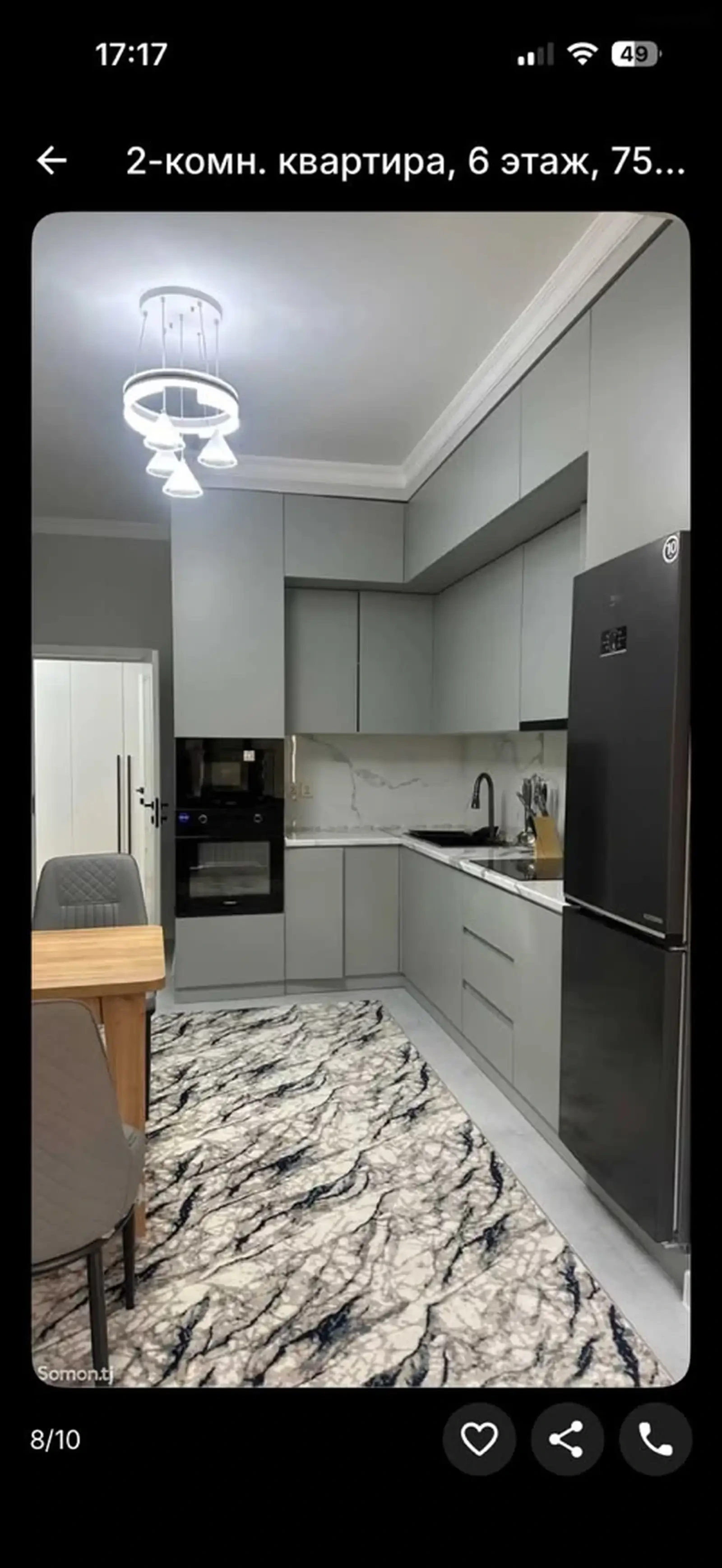 3-комн. квартира, 6 этаж, 75м², Сомони — фото 4