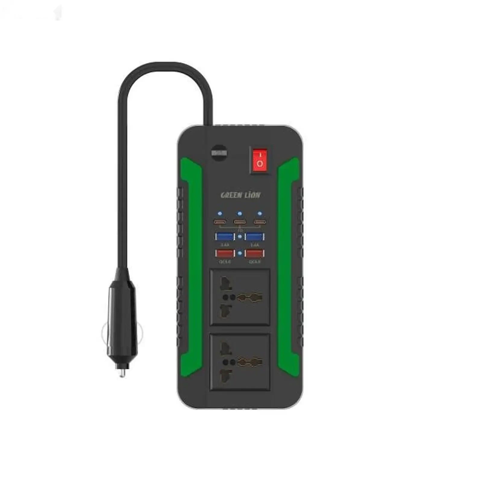 Автомобильный инвертор Green Lion Spark 300 Power Inverter 300W черный — фото 2