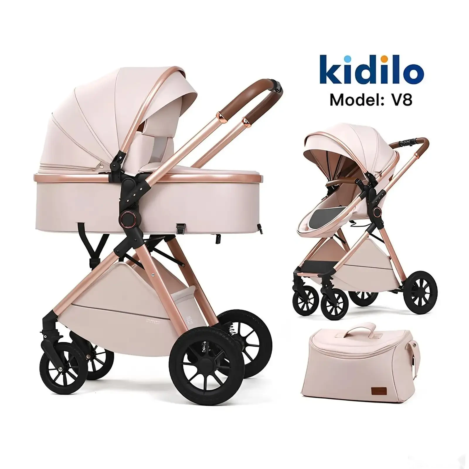 Коляска для новорождённых Kidilo 2 в 1 — фото 5