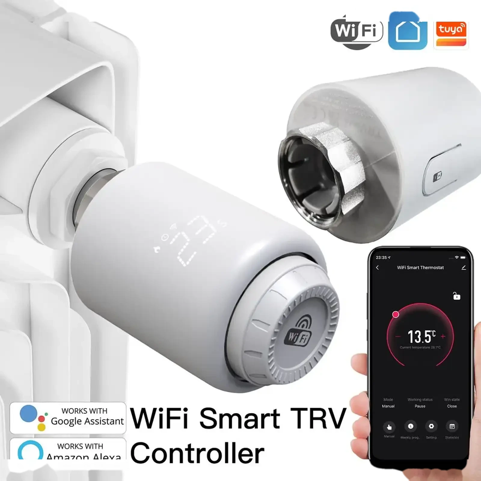 Умный термостатический клапан ZigBee