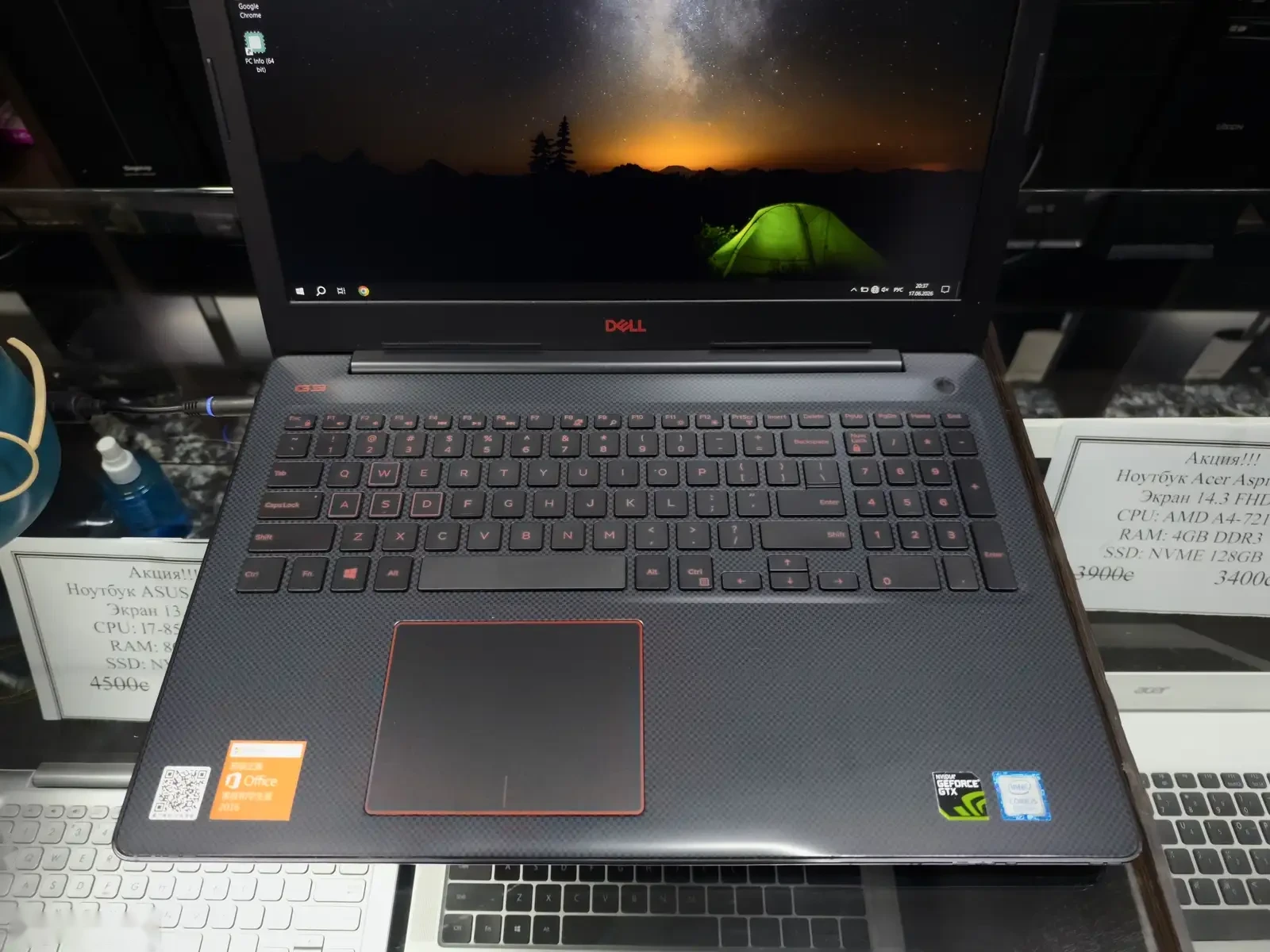Игровой Ноутбук DELL G3 Core I5-8GEN 8GB/128SSD/1TB GTX 4GB — фото 6