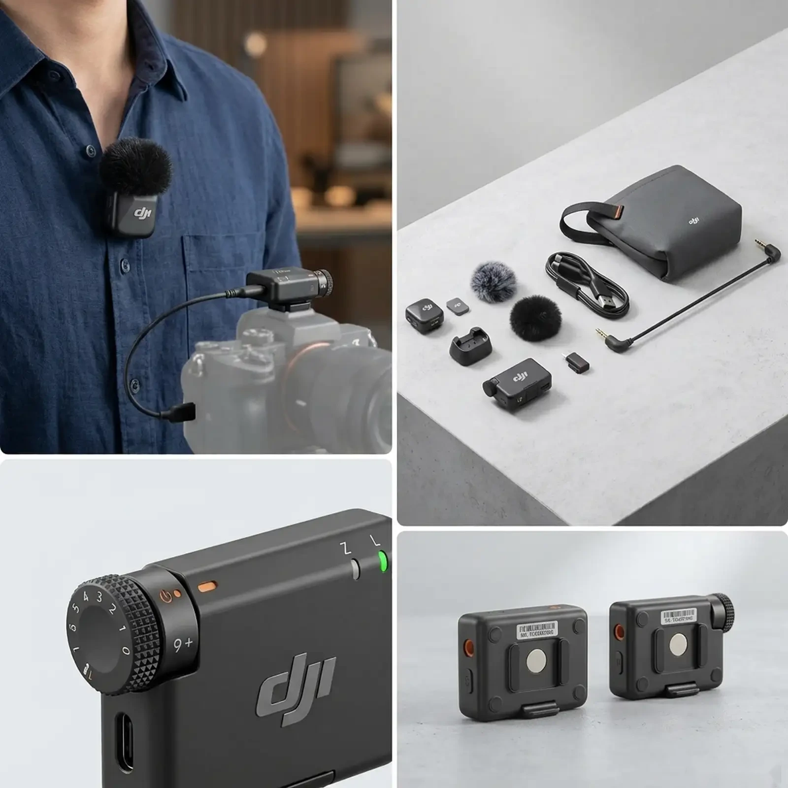 Беспроводная петличка DJI Mic Mini 1TX Plus 1RX Чёрный — фото 2