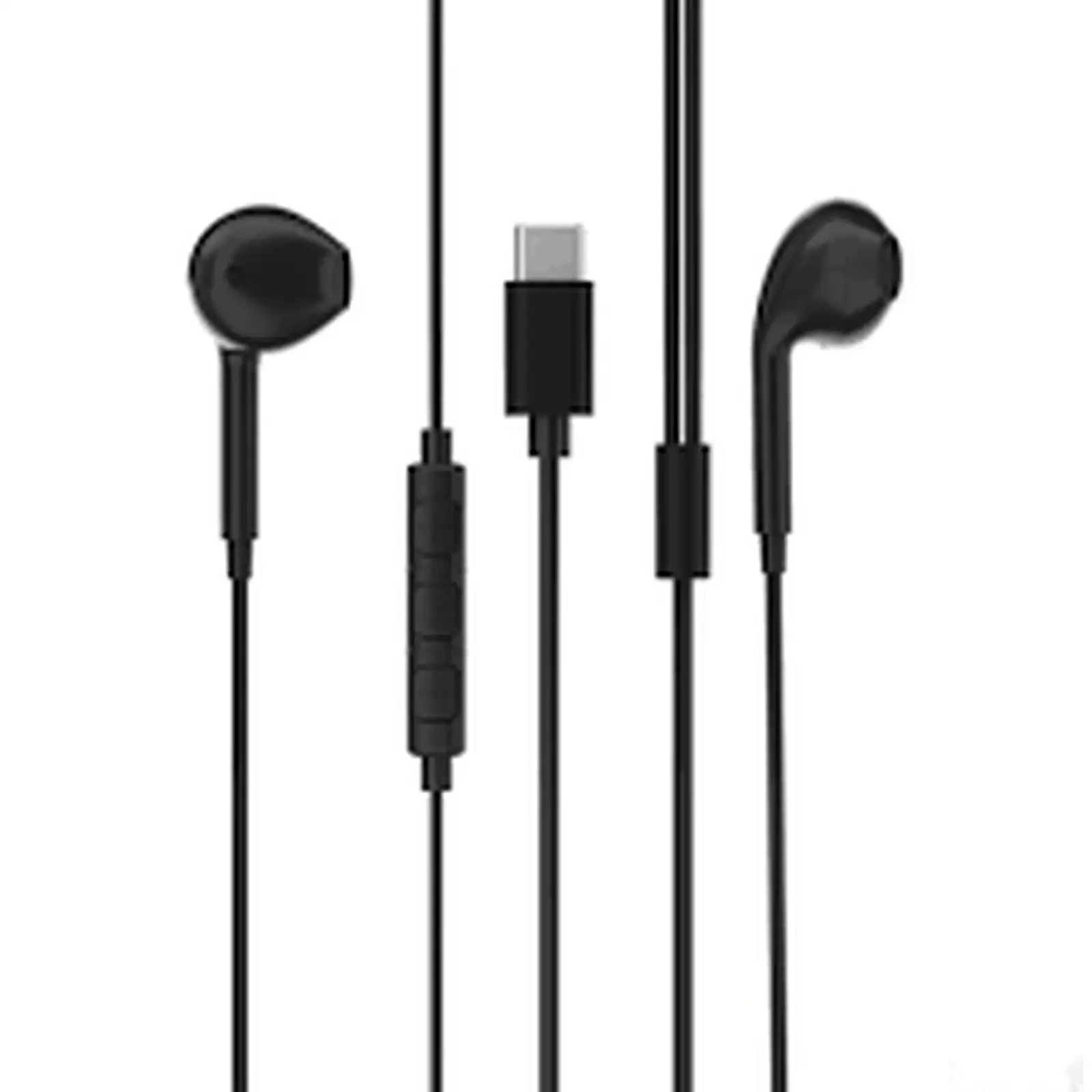 Наушники Powerology Stereo USB-C Earphones 1.2M черный — фото 2