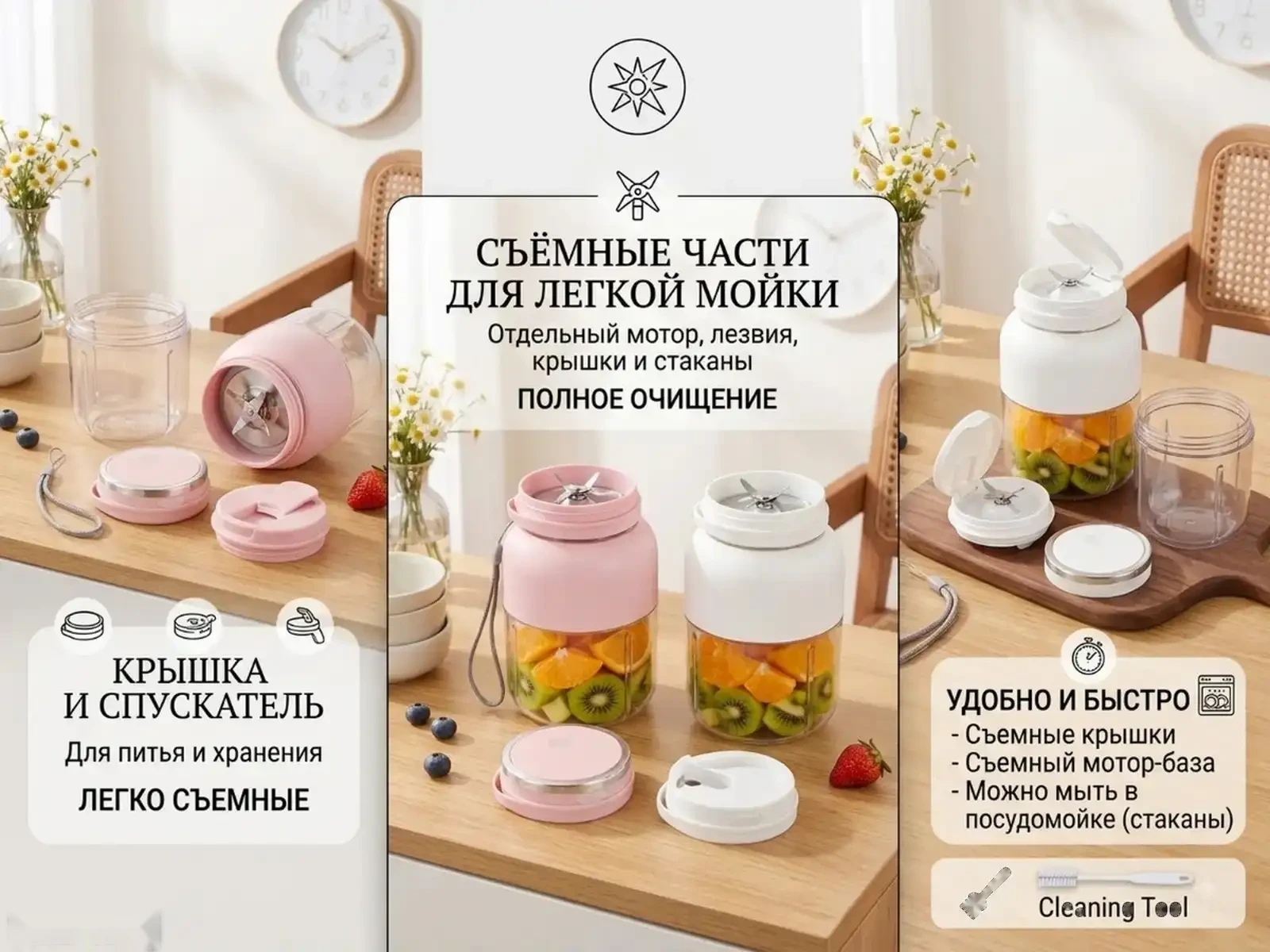 Портативный беспроводной блендер-стакан Portable Juicer Cup. — фото 2