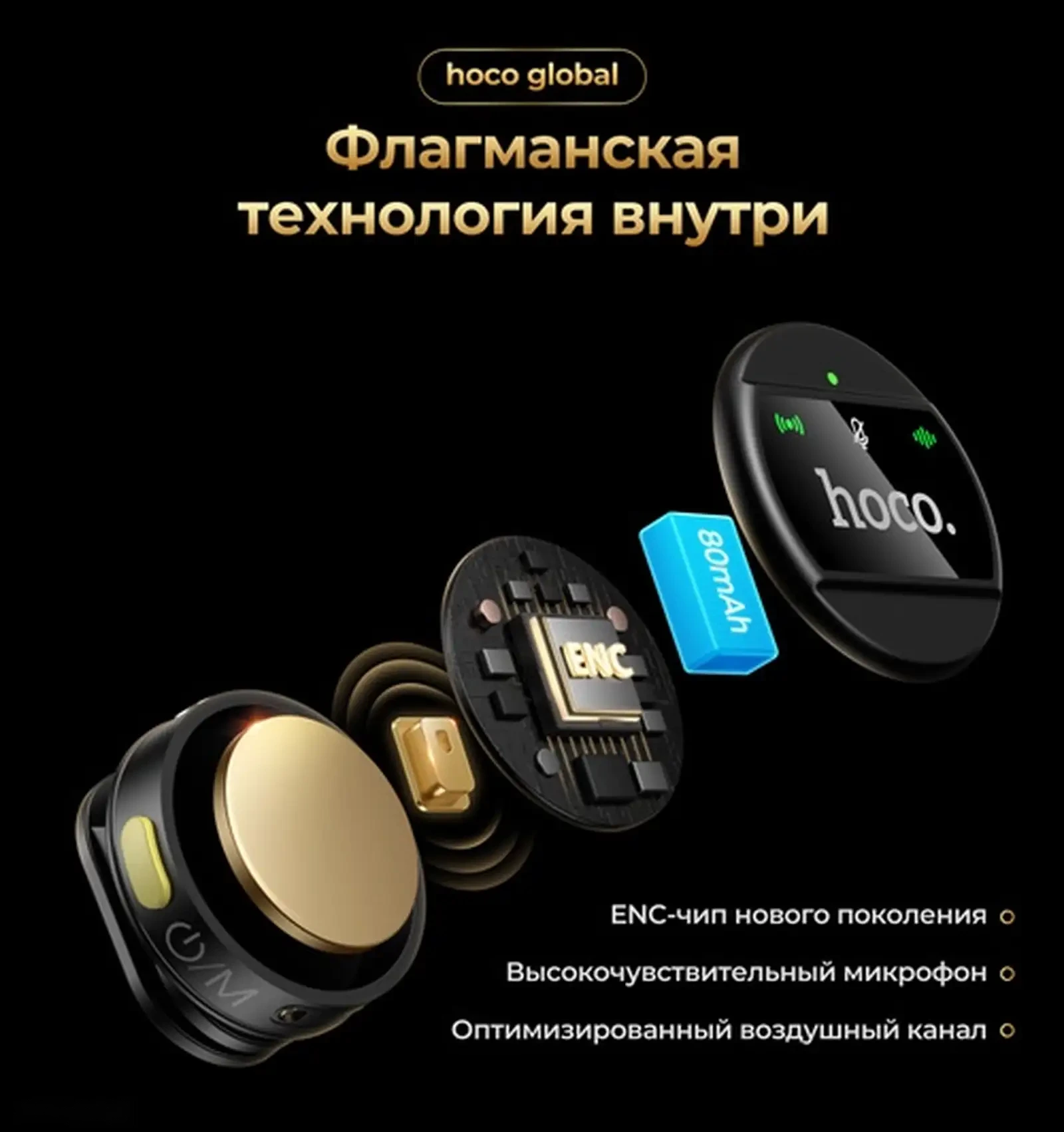 Беспроводной петличный Микрафон Hoco L22 — фото 5
