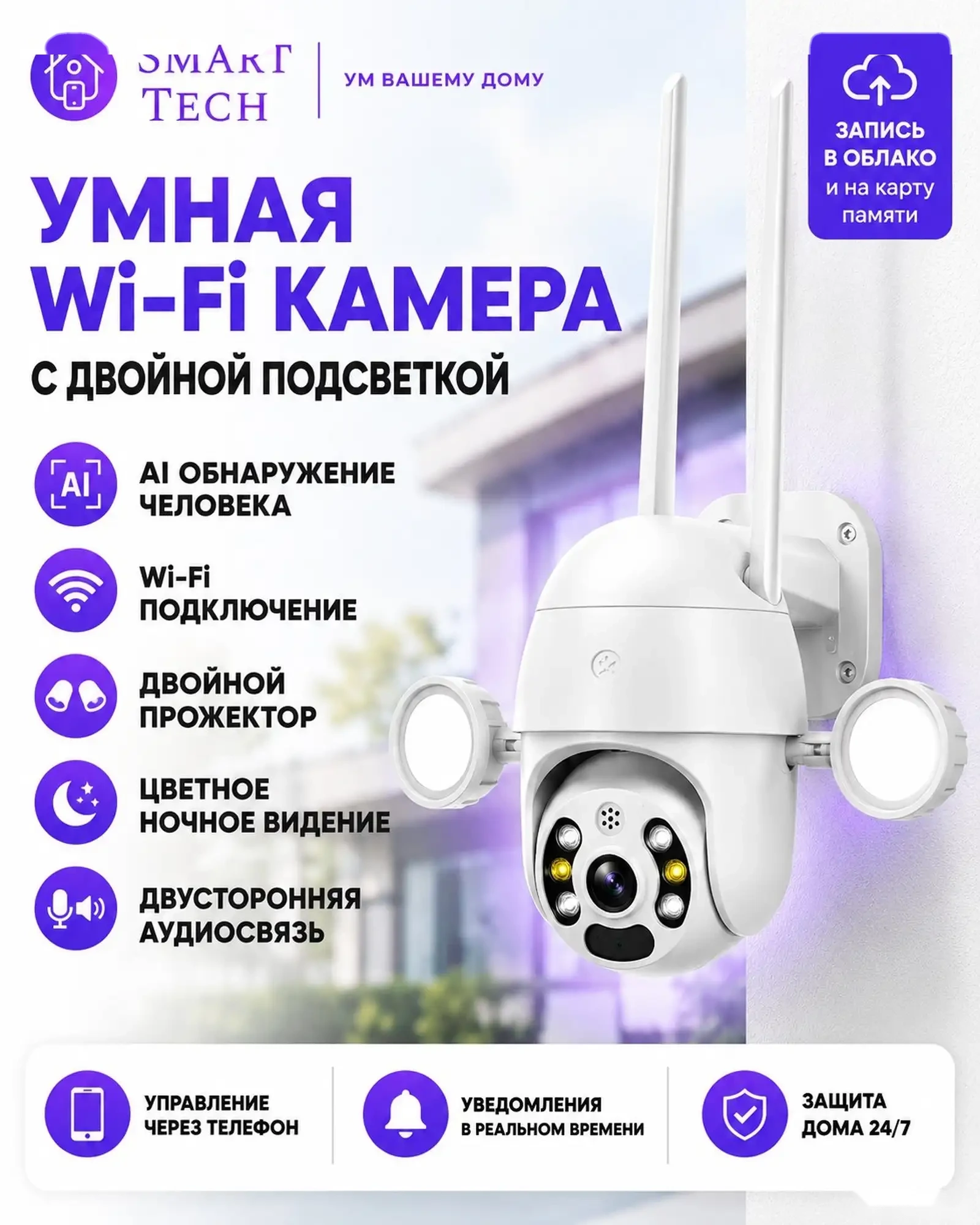Умная Ip-камера Tuya 3 Мп