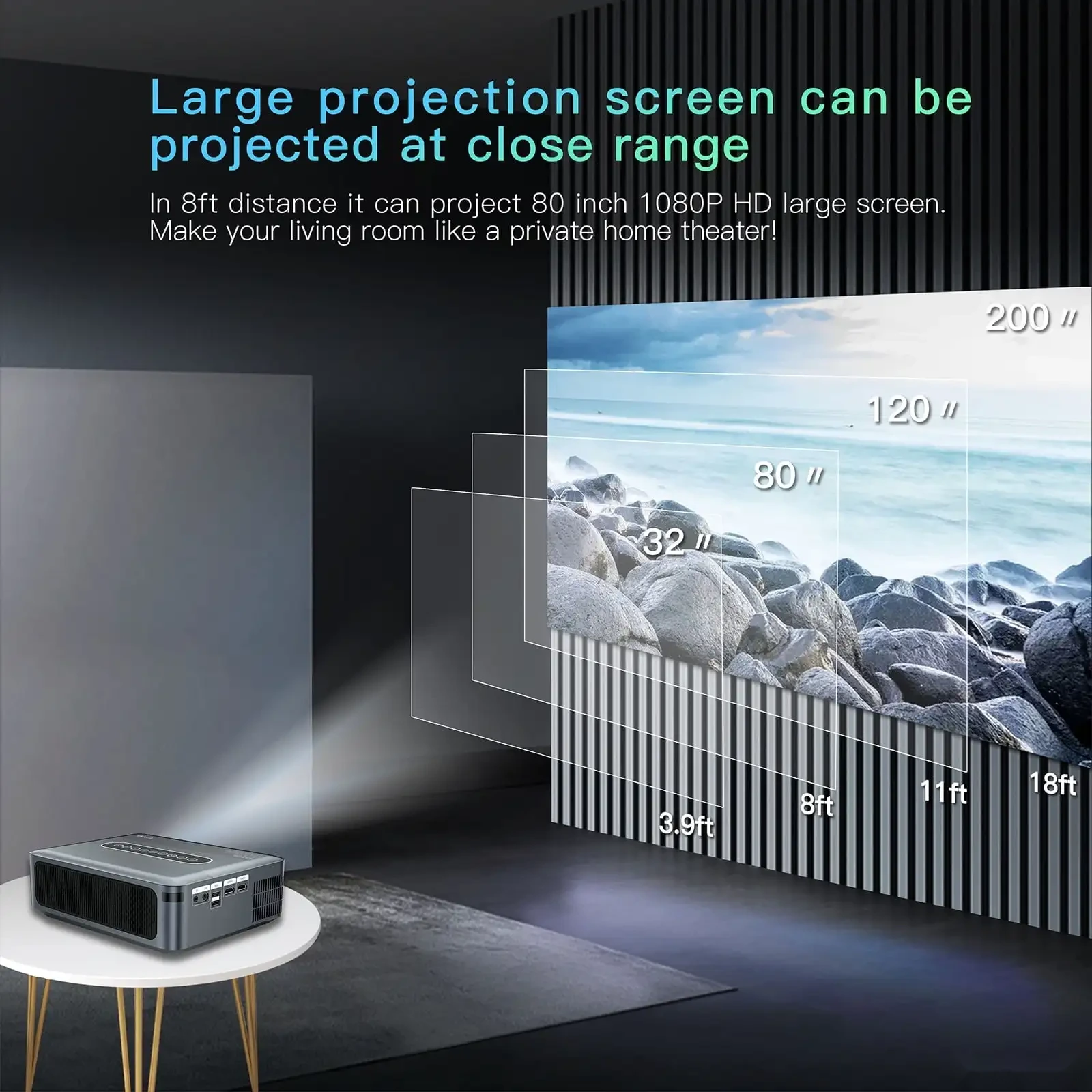 Домашний проектор UHD MOOBIFI PROJECTOR X1 — фото 3