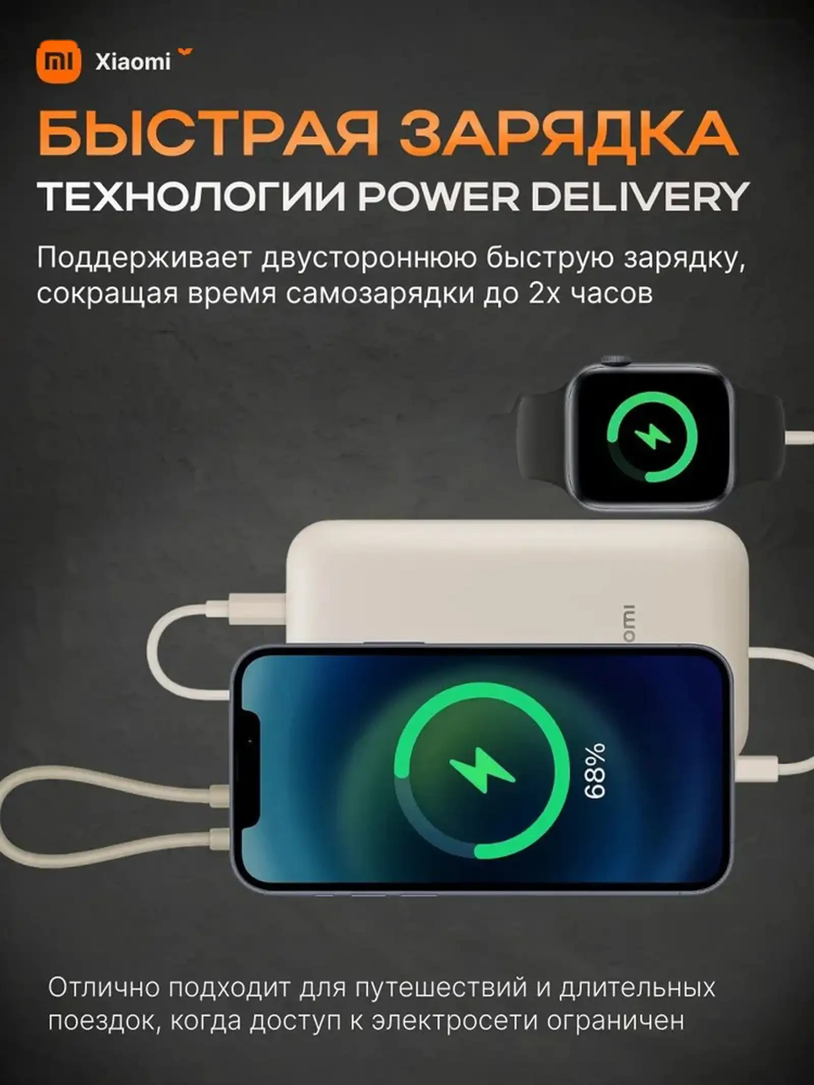 Внешний аккумулятор Xiaomi Power Bank 10000 mAh 22.5W