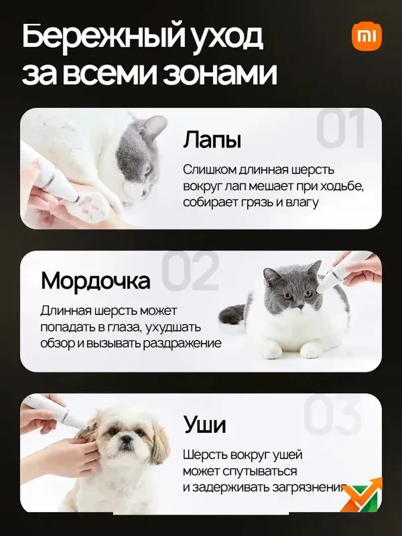 Машинка для стрижки домашних животных Petkit Trimmer 2 in 1