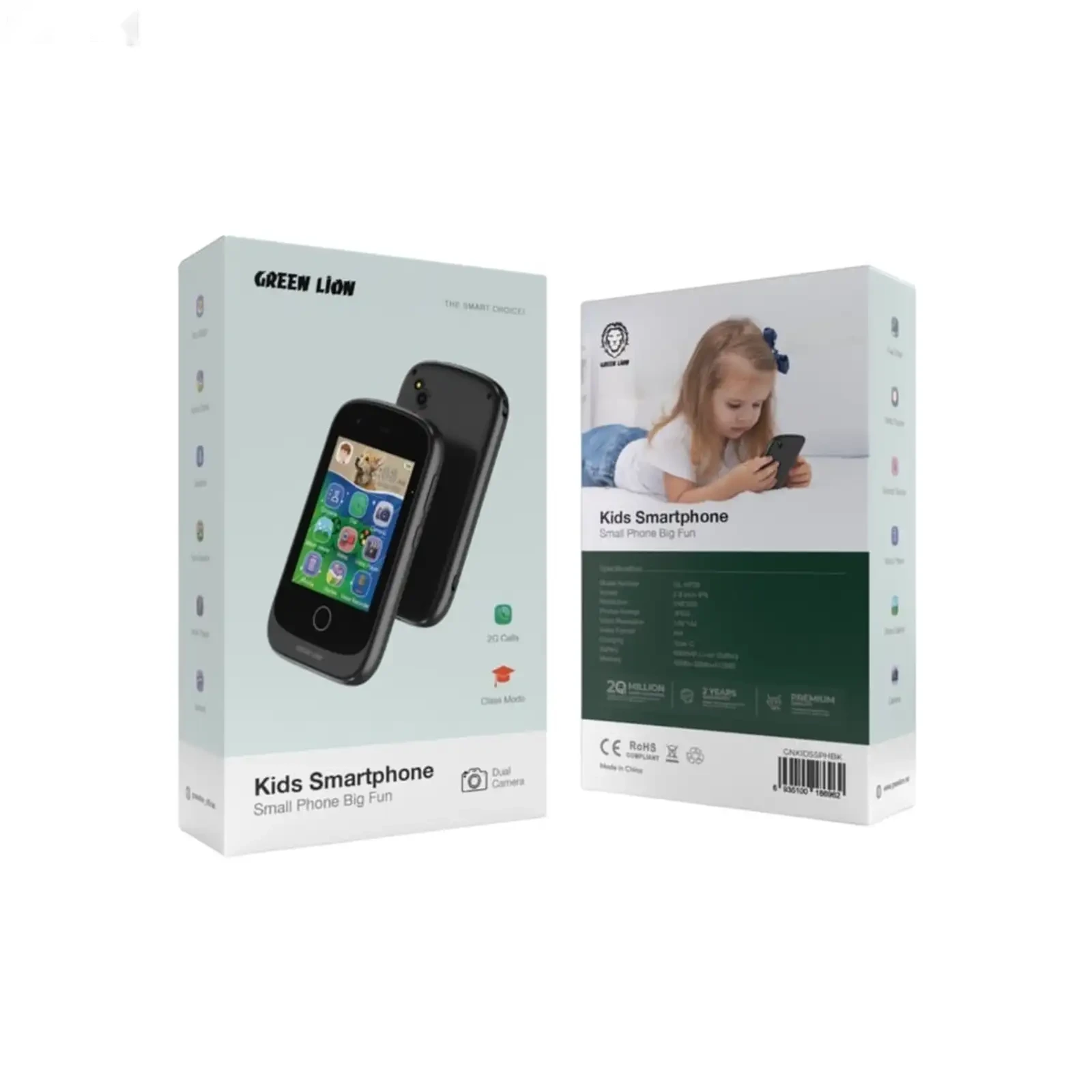 Детский смартфон Green Lion Kids Smartphone Small Phone Big Fun черный — фото 2