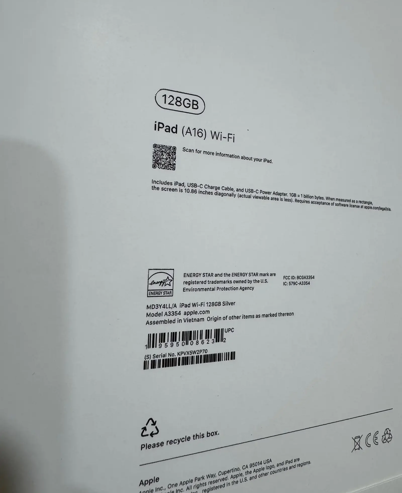 Планшет Apple iPad 10th generation A16 128GB Wi-Fi