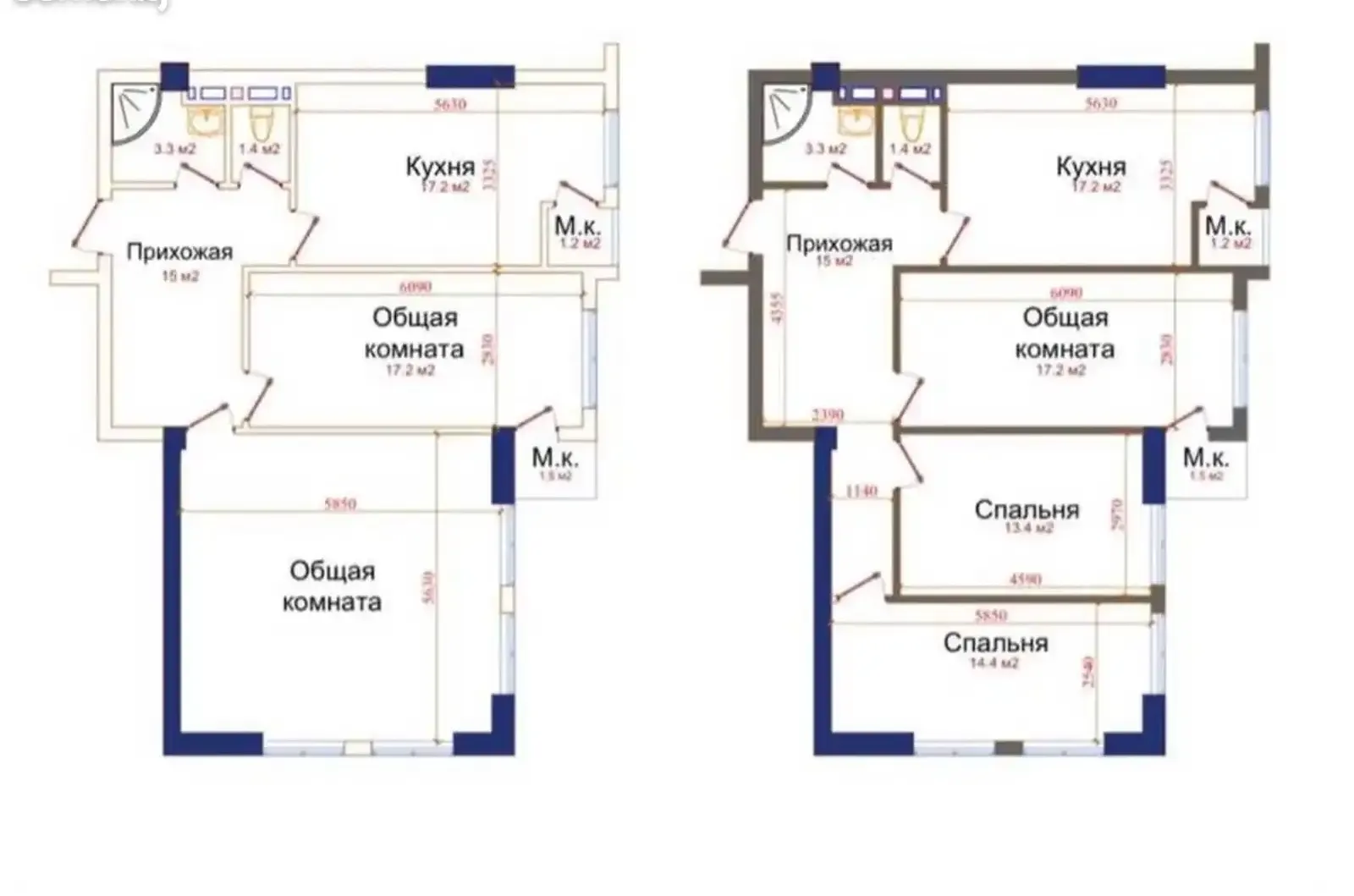 3-комн. квартира, 16 этаж, 85 м², и.Сомони Водонасос