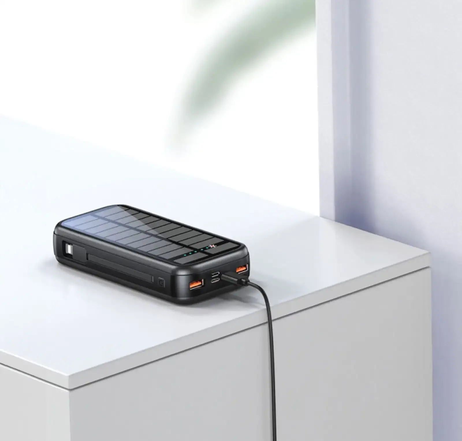 Внешний аккумулятор Green Lion PD20W Solar 2 20000 мАч черный
