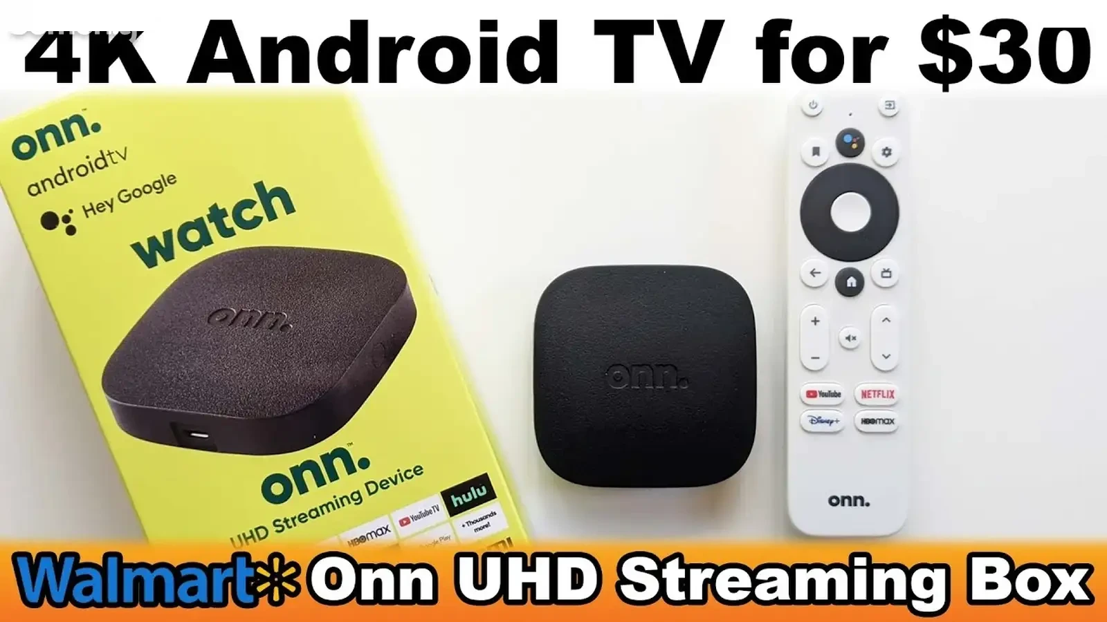 Запечатанный ONN Android телевизор сноса потокового коробка W дистанционны — фото 3