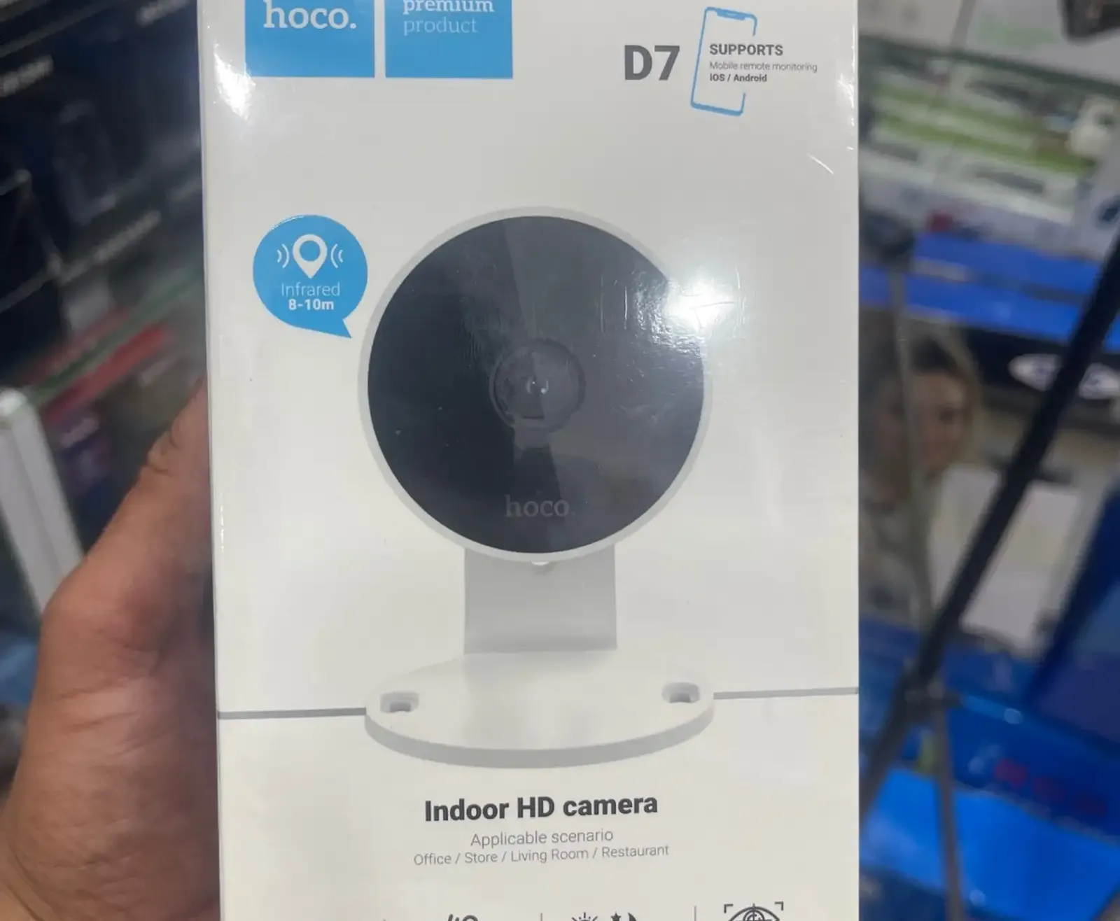 Камера видеонаблюдения для дома мини Wi-Fi Full HD Hoco D7