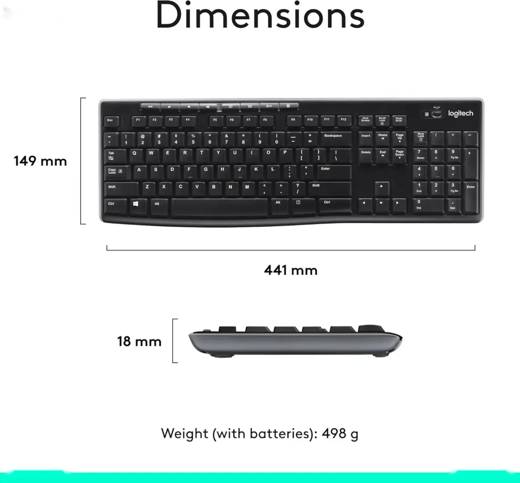 Комплект Logitech MK270 беспроводная клавиатура и мышь Black