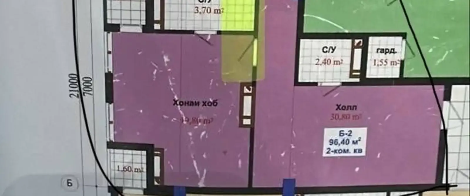 3-комн. квартира, 15 этаж, 96 м², Сино, Ёвар, Сохили