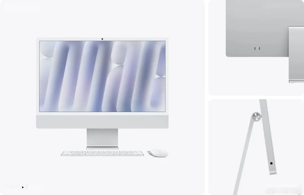 Моноблок Apple iMac 24, M4, 16ГБ, 256ГБ SSD, 4.5K Retina, Silver, MWUC3B