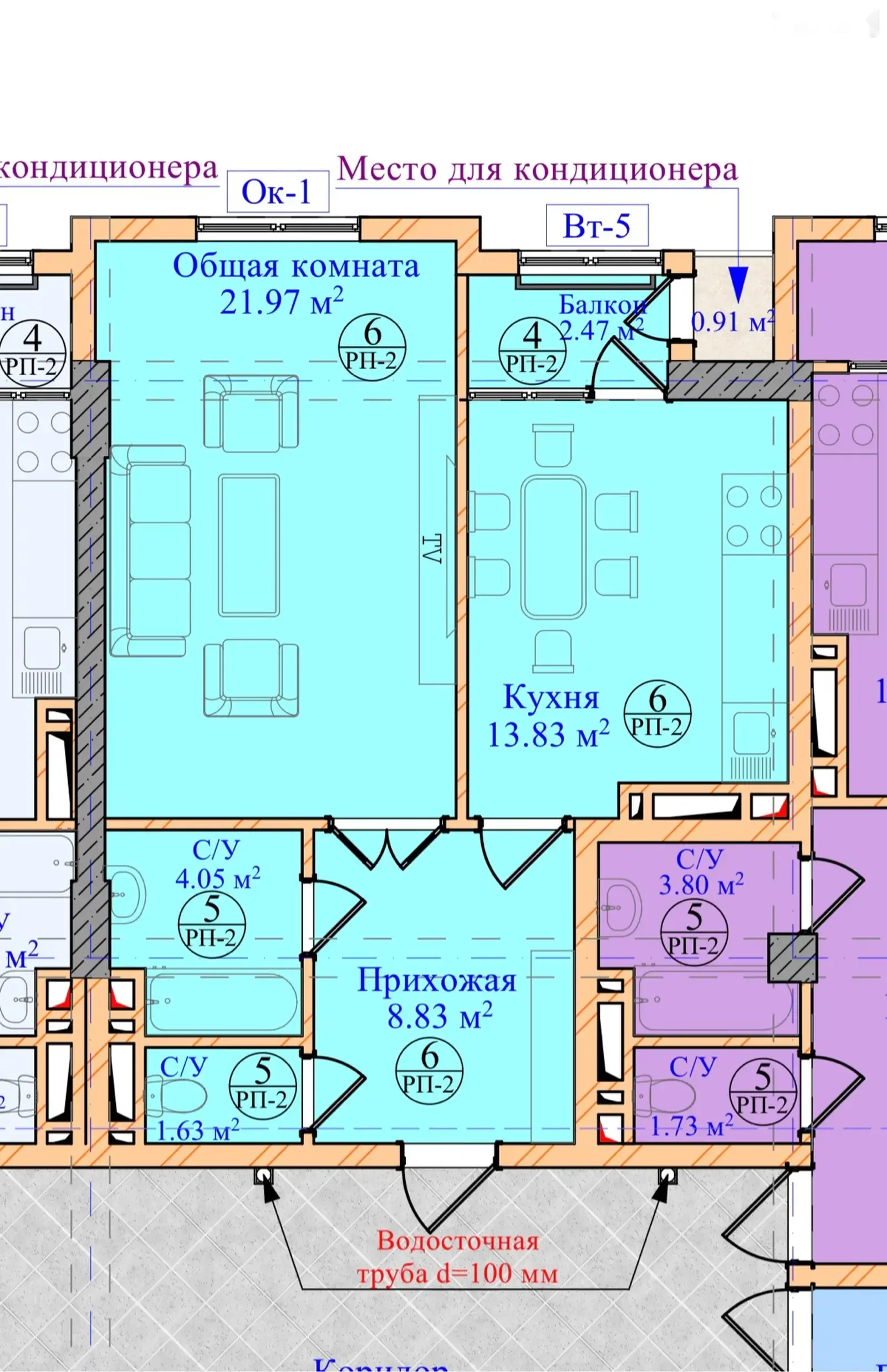 1-комн. квартира, 18 этаж, 54 м², Танк, Улица Академиков Раджабовых, Шохмансур — фото 5