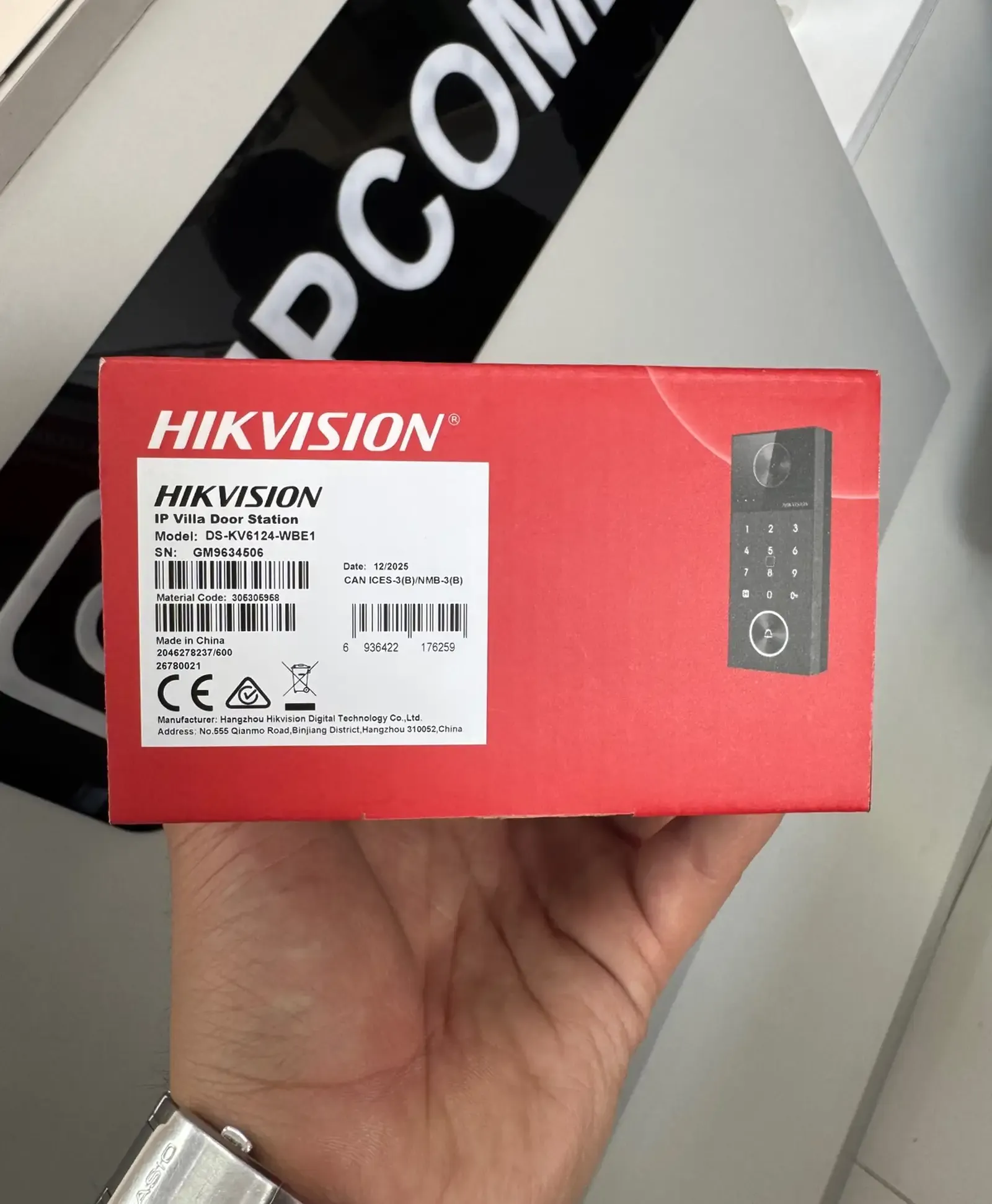 IP Вызывная панель Hikvision DS-KV6124-WBE1 O-STD