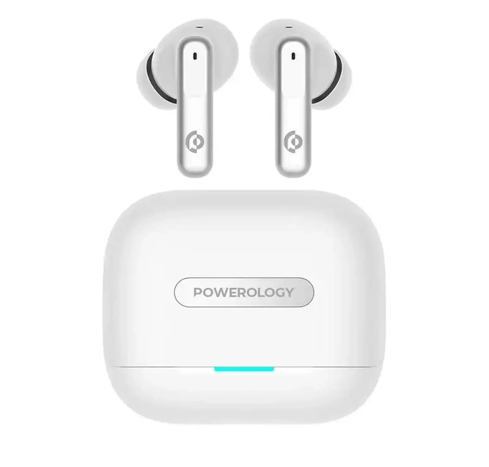 Беспроводные наушники Powerology 6 Mic Hybrid ANC + ENC True Wireless Buds белые