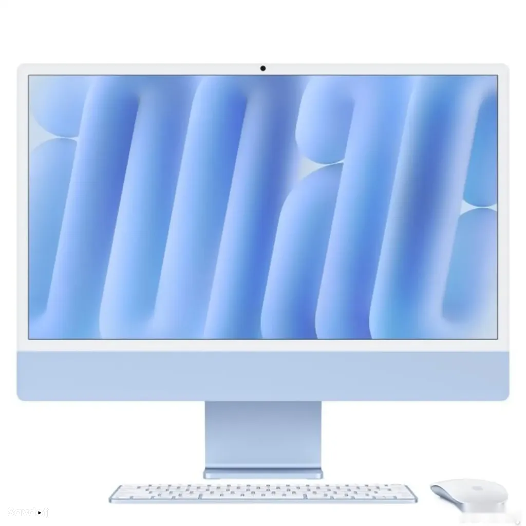 Моноблок Apple iMac 24, M4, 16ГБ, 256ГБ SSD, 4.5K Retina, Blue Touch ID, MWV13B