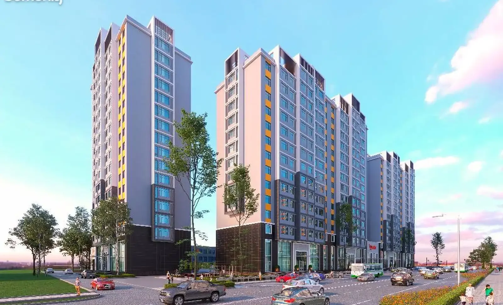 3-комн. квартира, 8 этаж, 101 м², Исмоили Сомони Спартак
