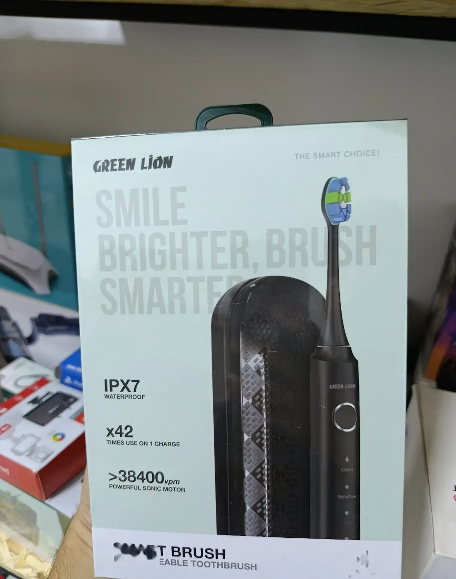 Электрическая зубная щетка Green Lion Smart Brush Rechargeable Toothbrush черный