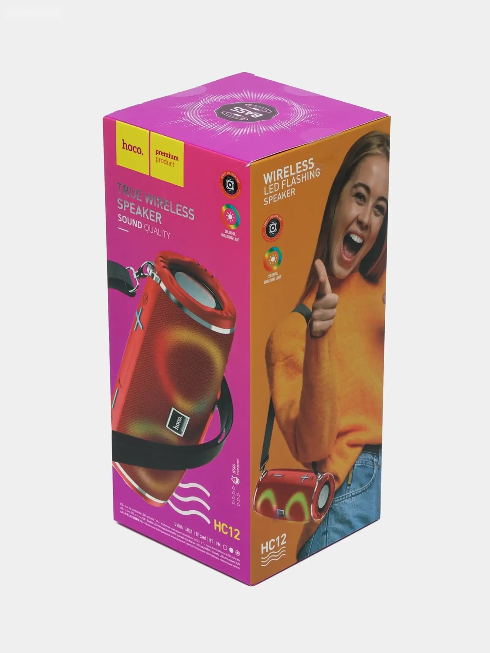 Акустика портативная Bluetooth Hoco HC12 Sport красный — фото 4