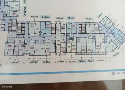 2-комн. квартира, 11 этаж, 83 м², Гулистон