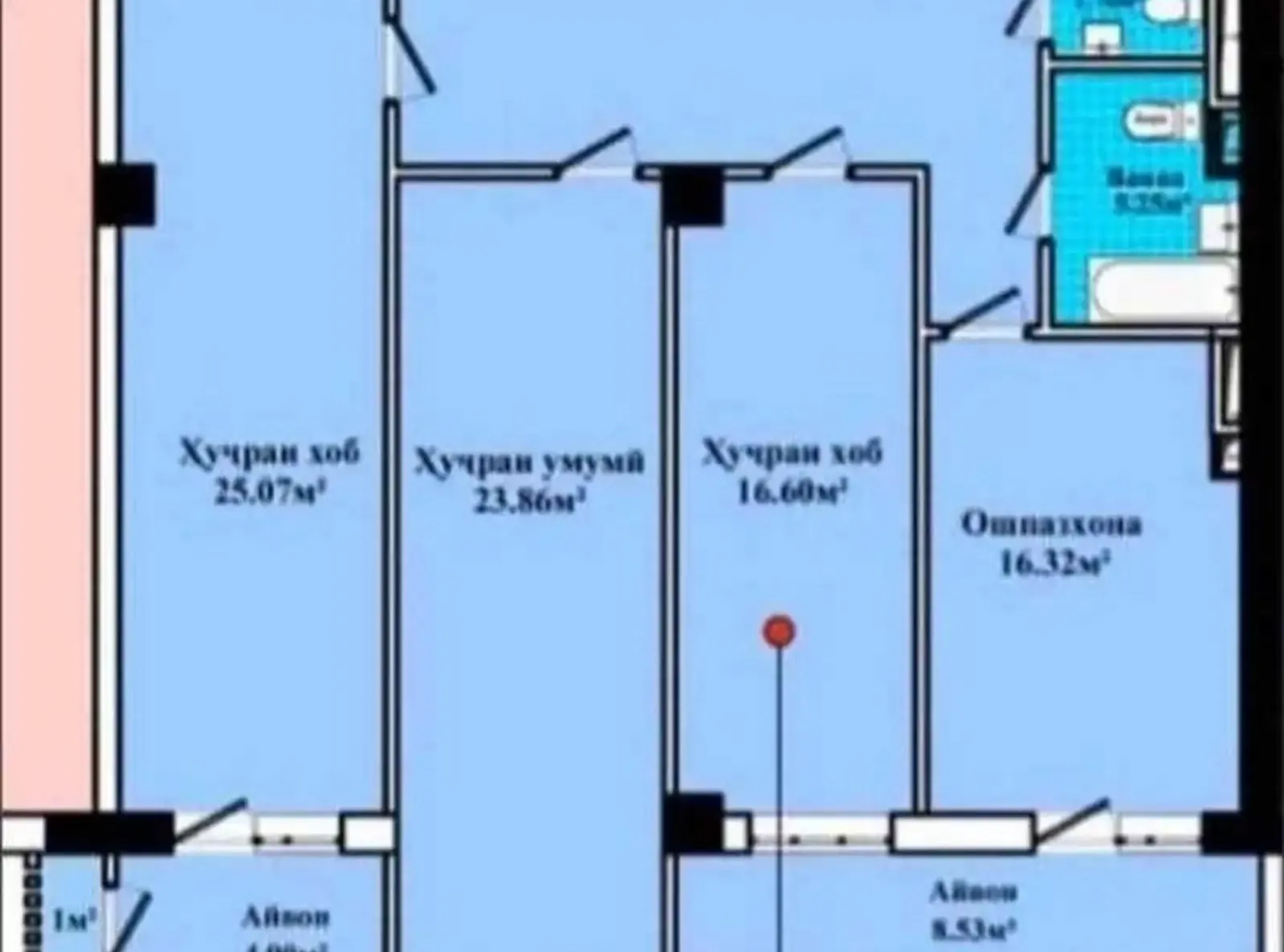 3-комн. квартира, 10 этаж, 132 м², И.Сомони