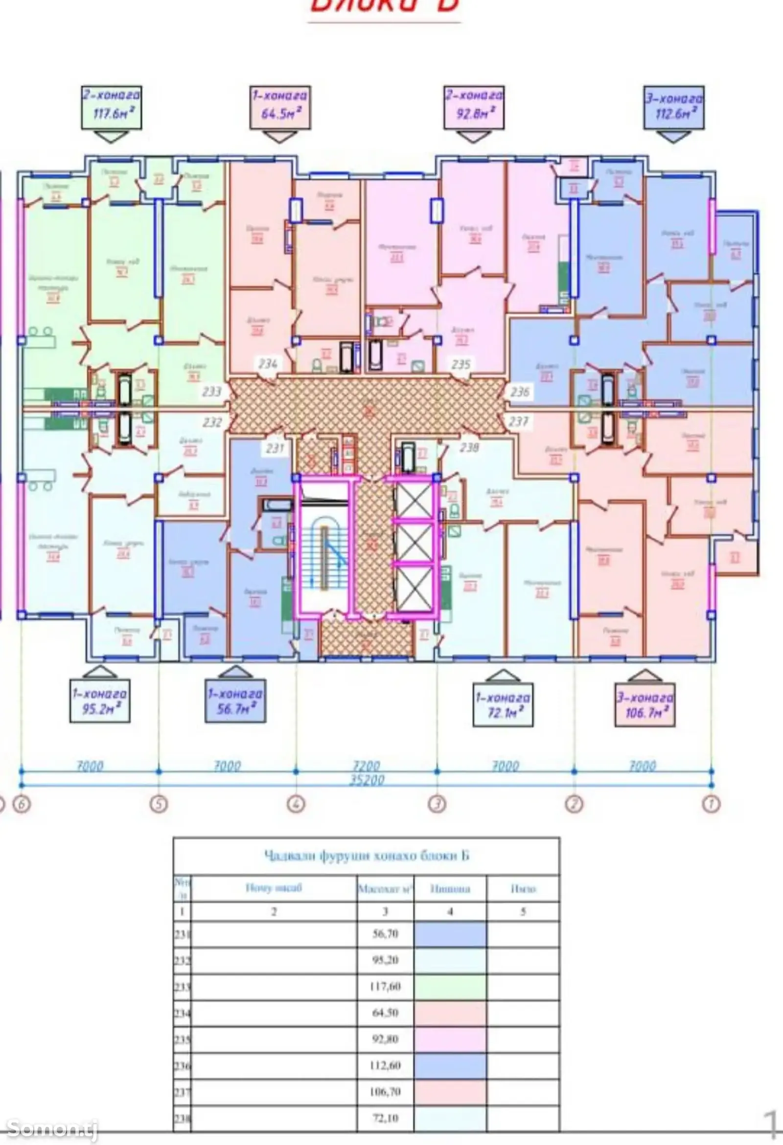 3-комн. квартира, 16 этаж, 106 м², И.Сомони