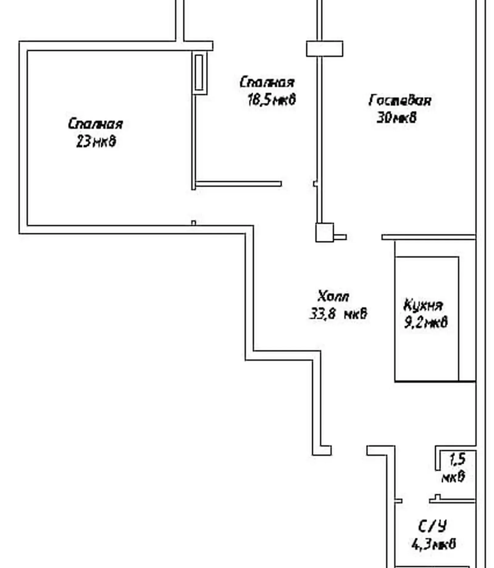 2-комн. квартира, 5 этаж, 118 м², Шохмансур