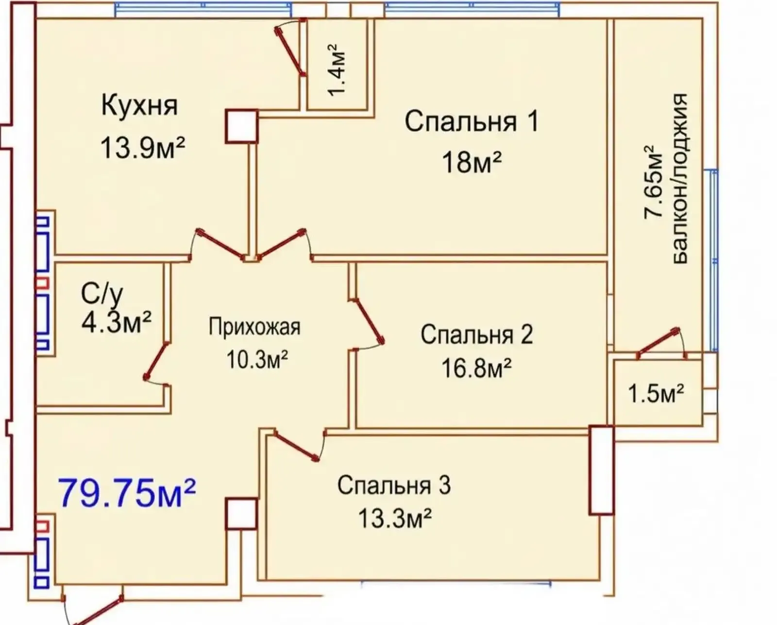 2-комн. квартира, 2 этаж, 80 м², Селхоз доми Механсоз
