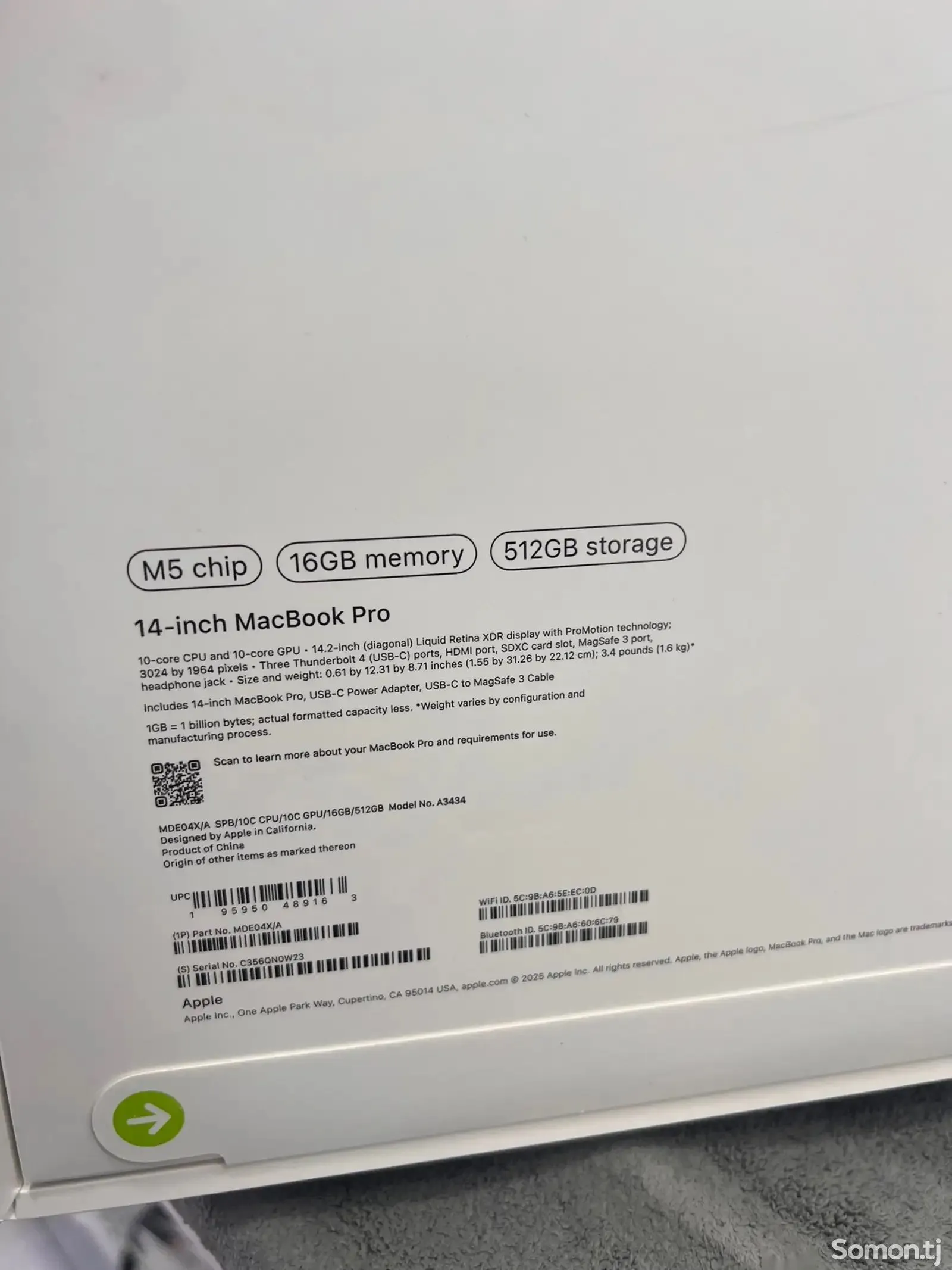 Ноутбук Apple Macbook pro m