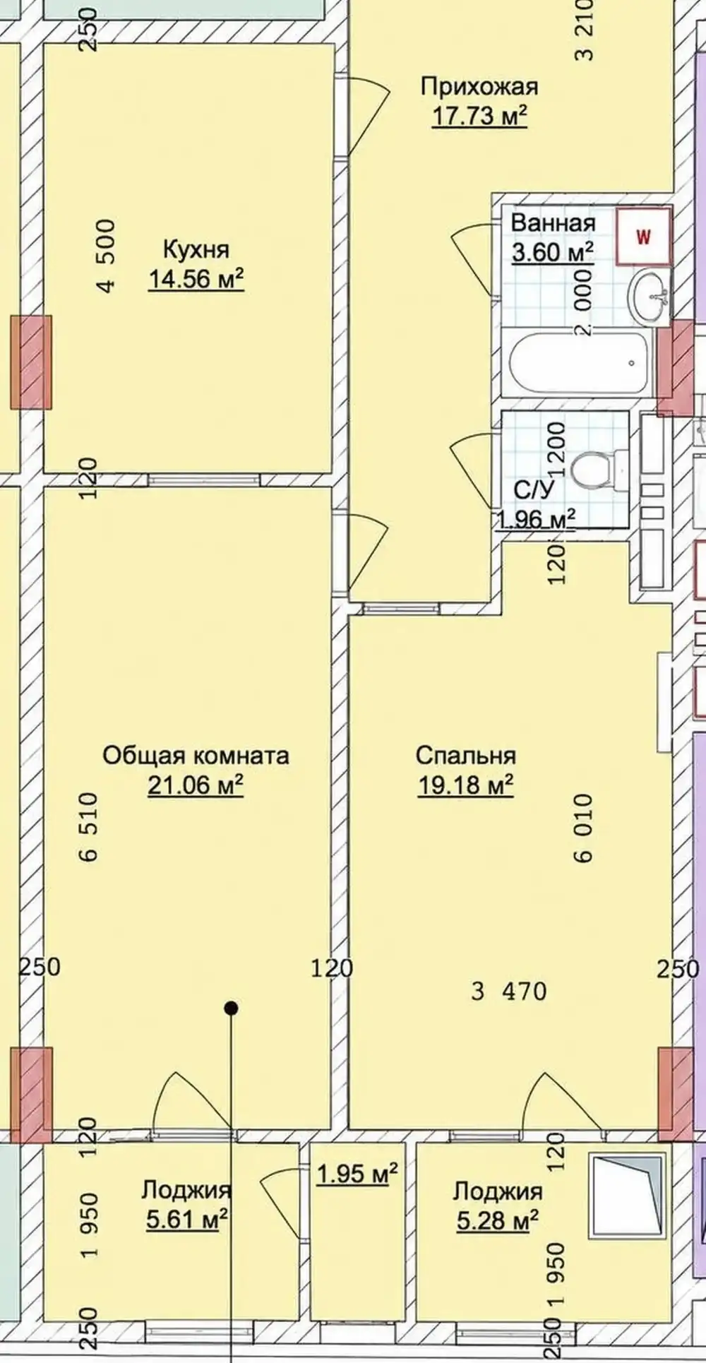 2-к квартира, 13 этаж, 91 м², Сино