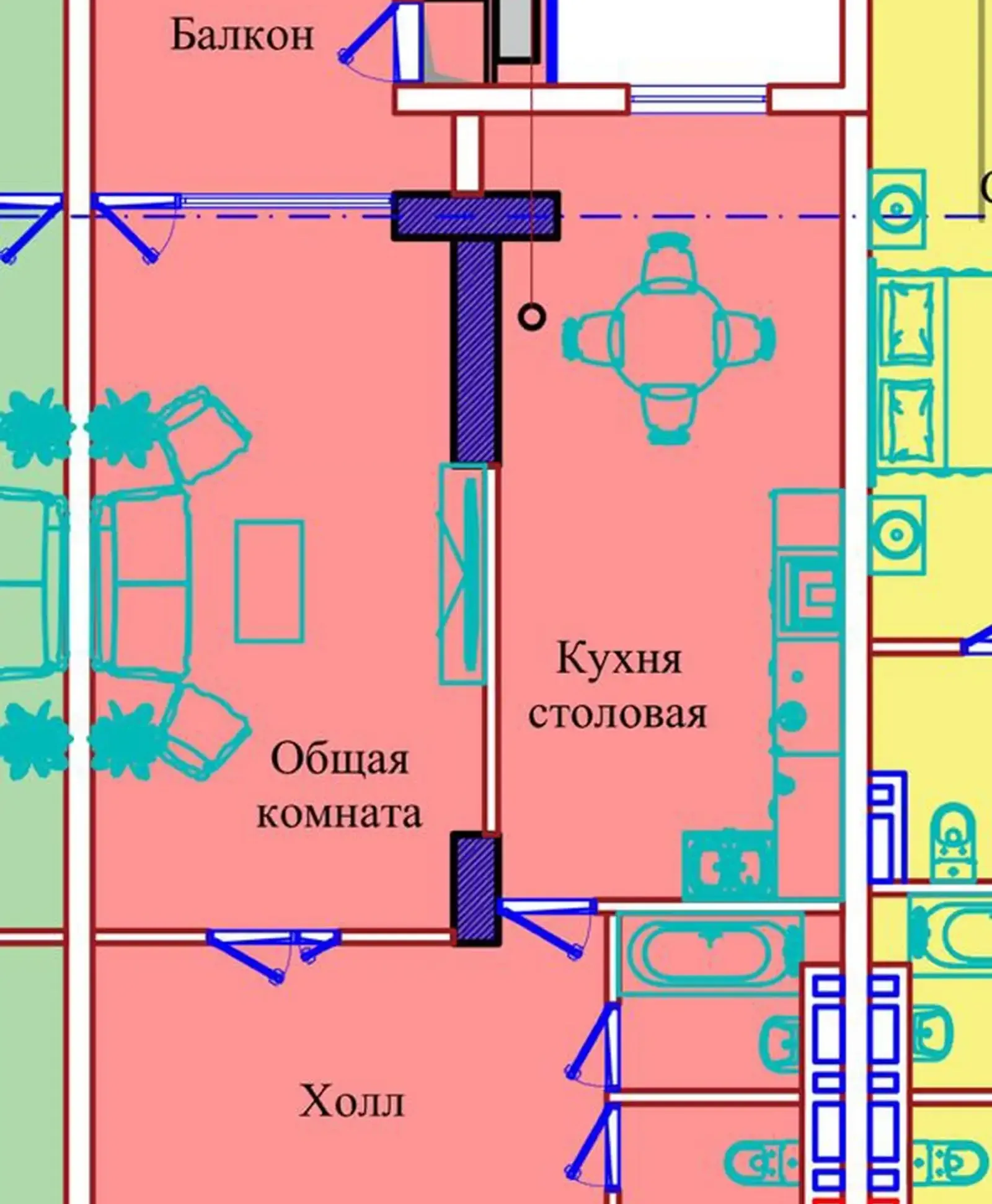 1-комн. квартира, 3 этаж, 71 м², Альфемо
