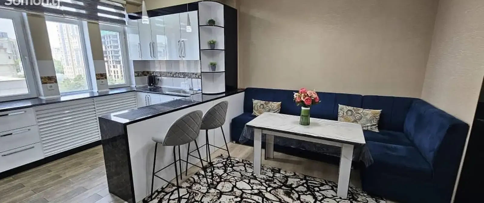 2-комн. квартира, 9 этаж, 74 м², н. Шохмансур, Садбарг